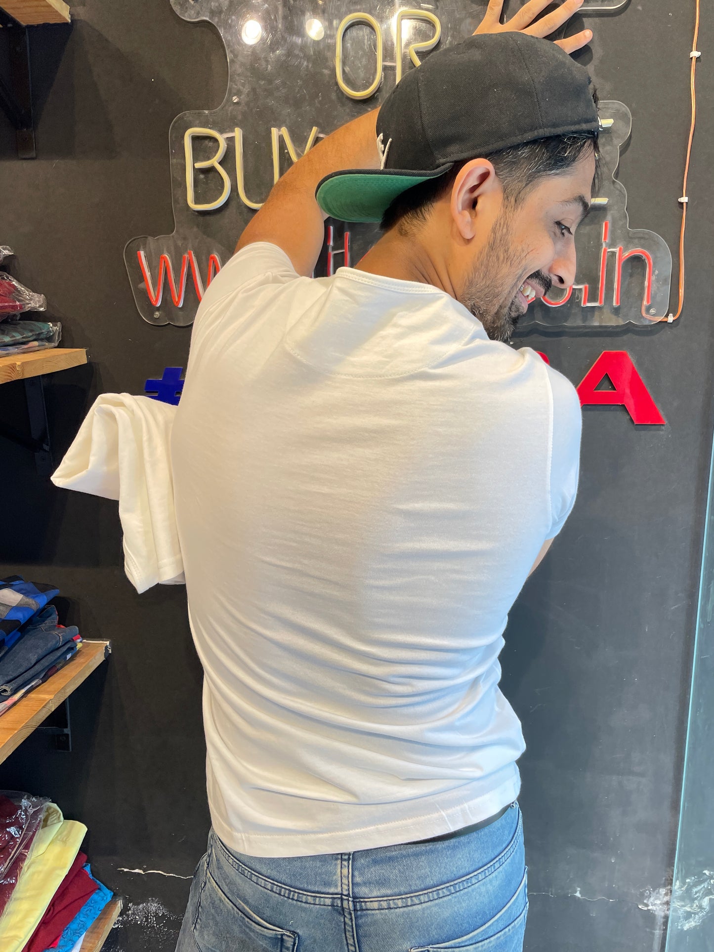 White Henley T-shirt