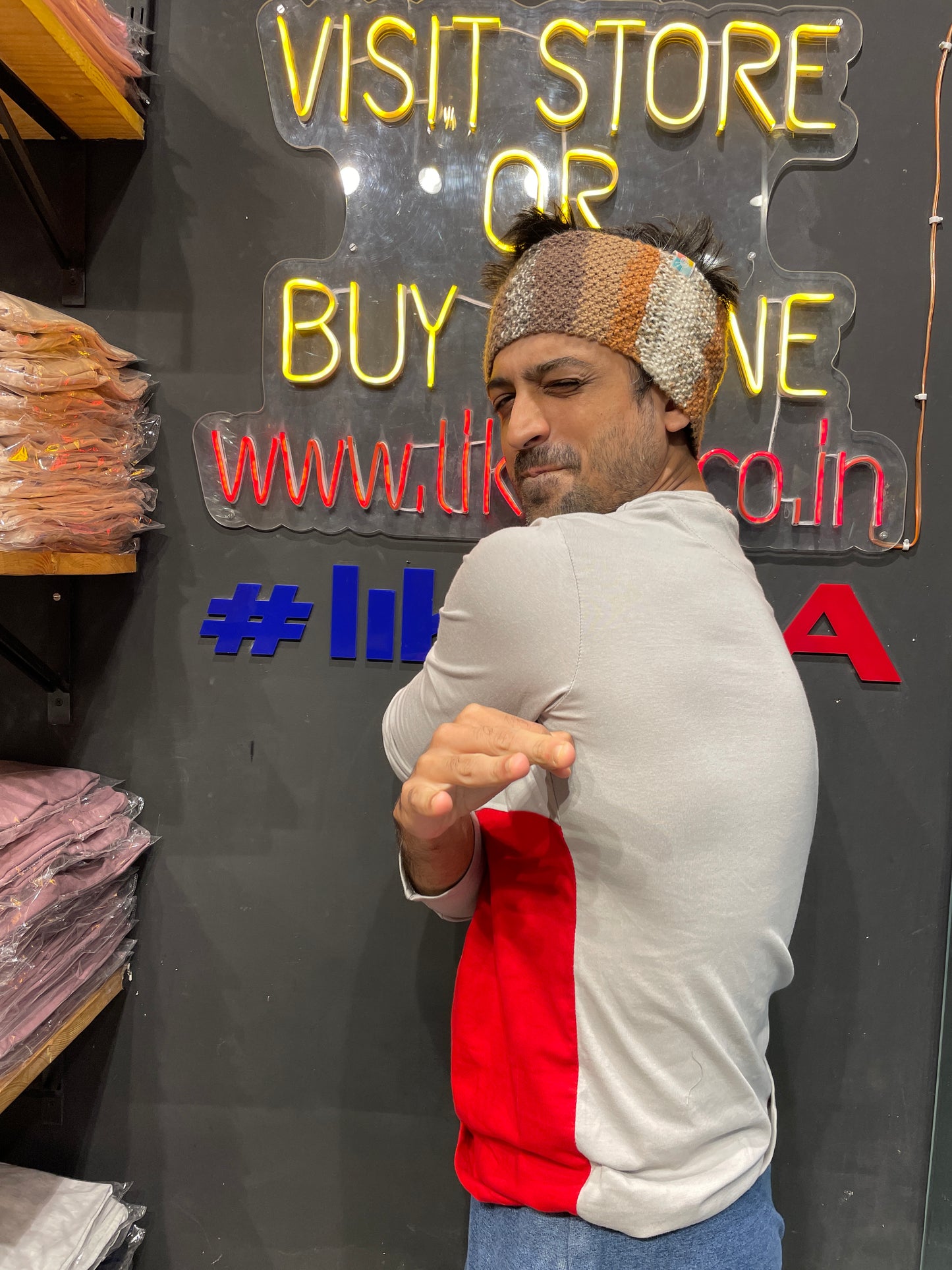 Light Grey / Red Combination Tshirt