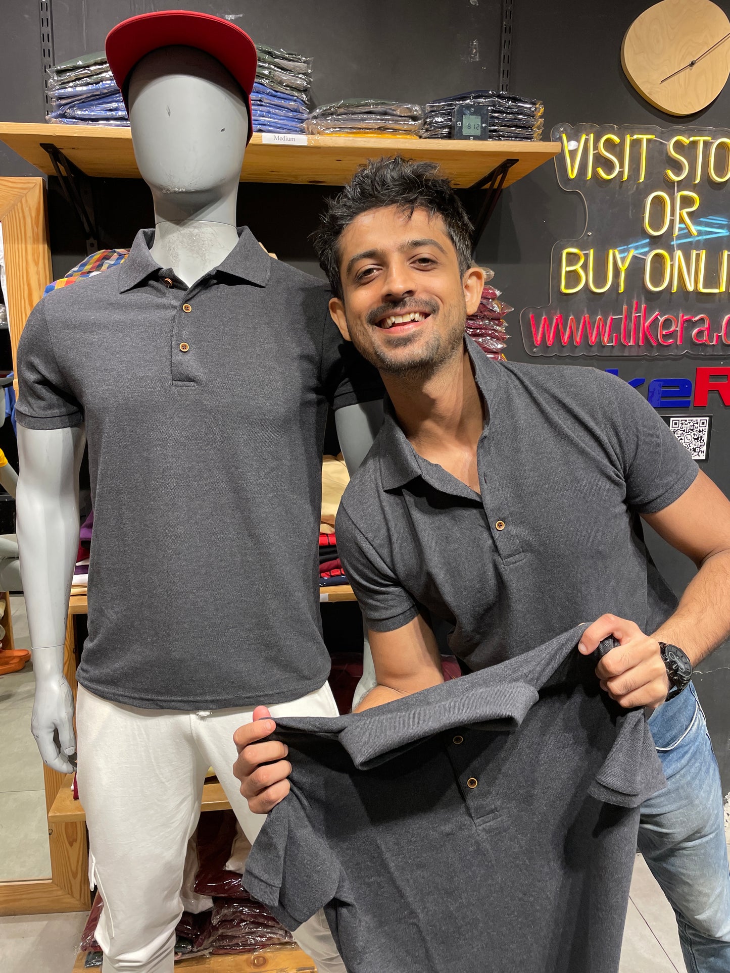 Charcoal Polo Tshirt