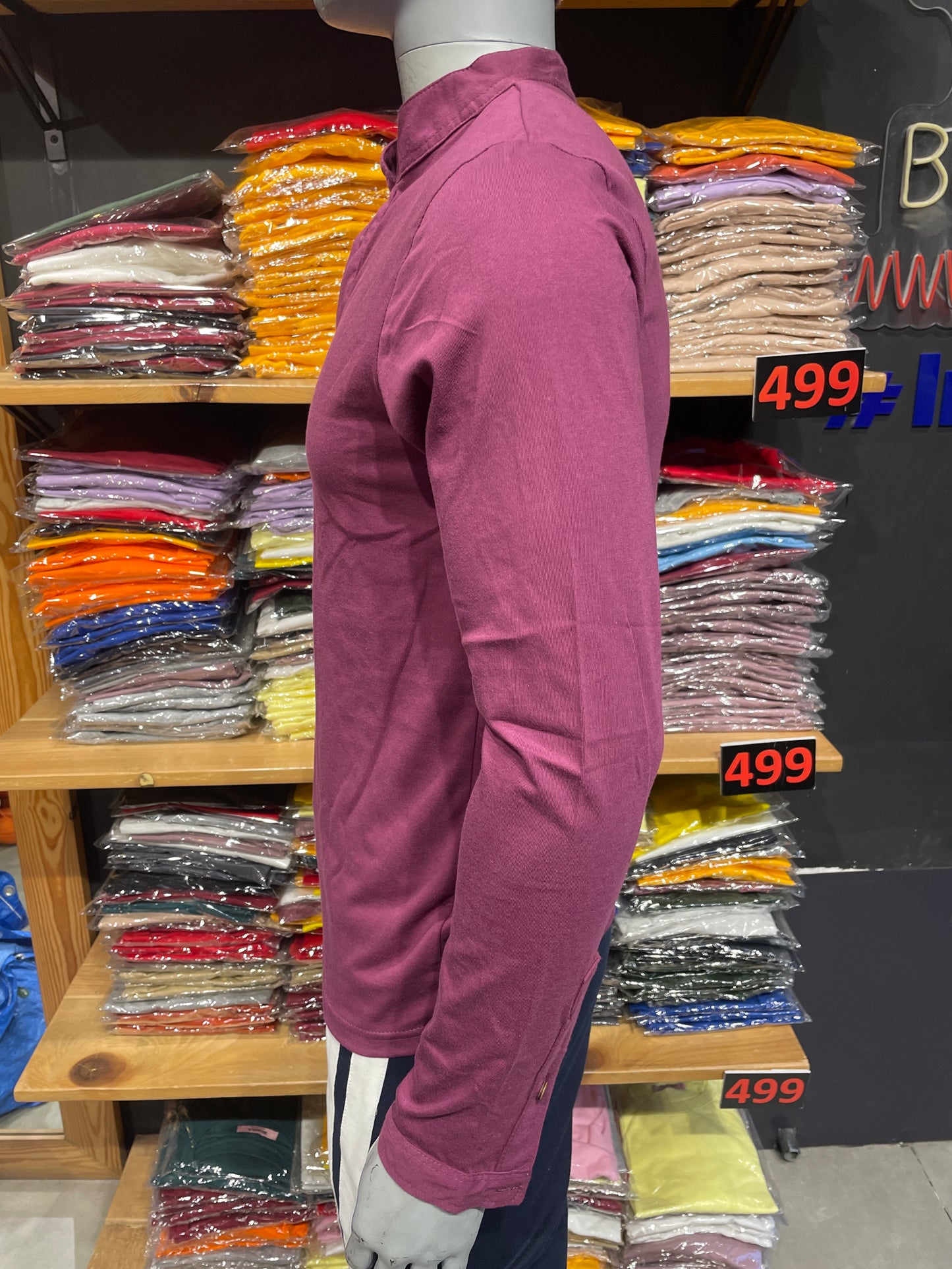 Purple Potion Chinese Collar Tee