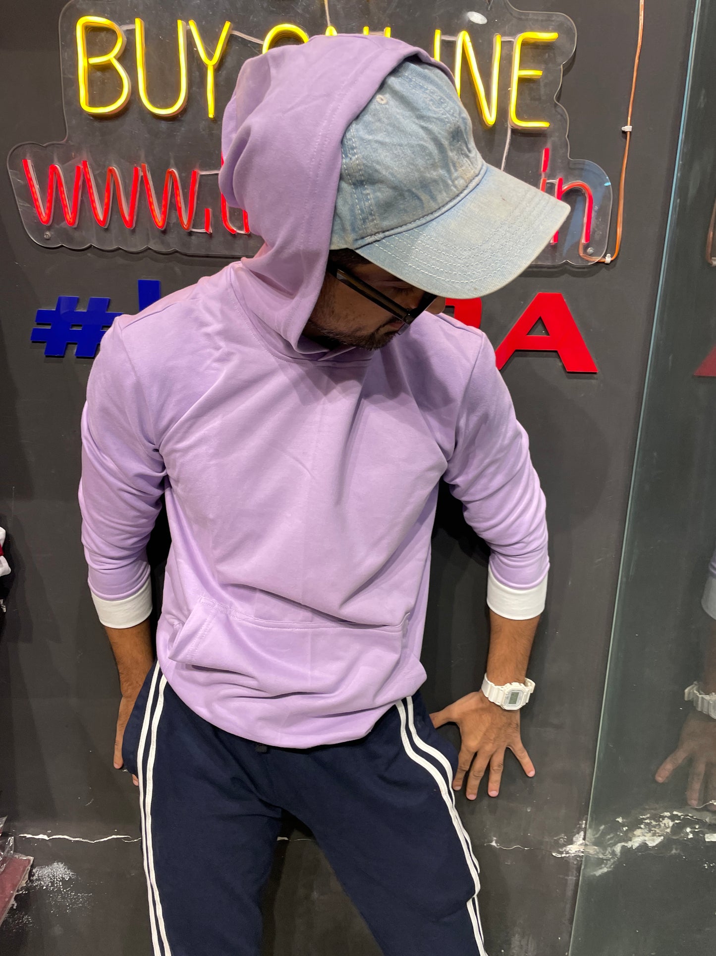 Lavender Combination Hoodie