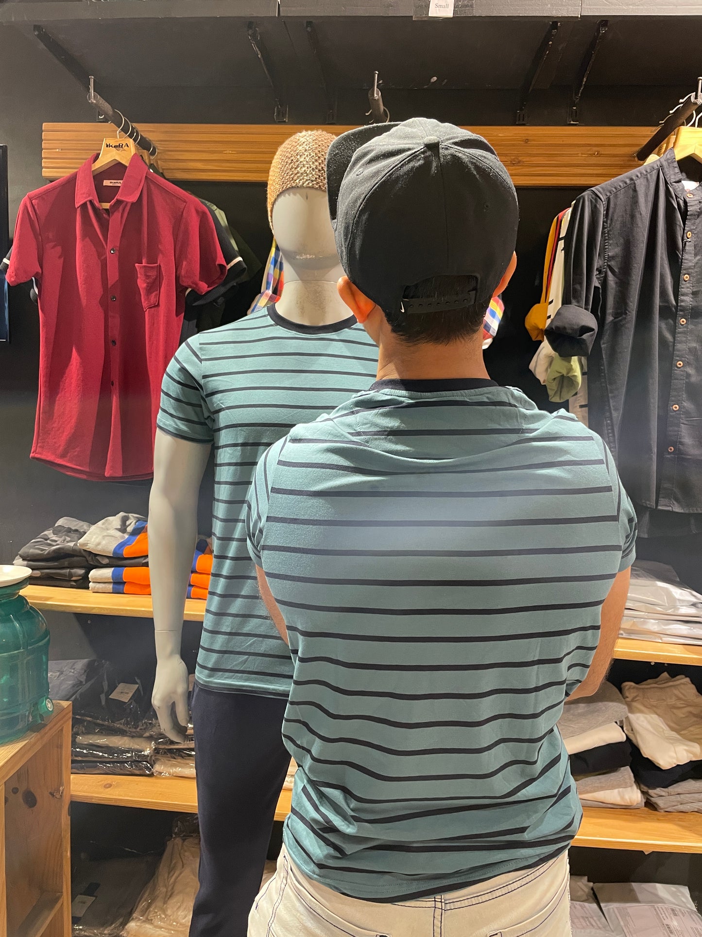 Teal / Navy Striped Tshirt
