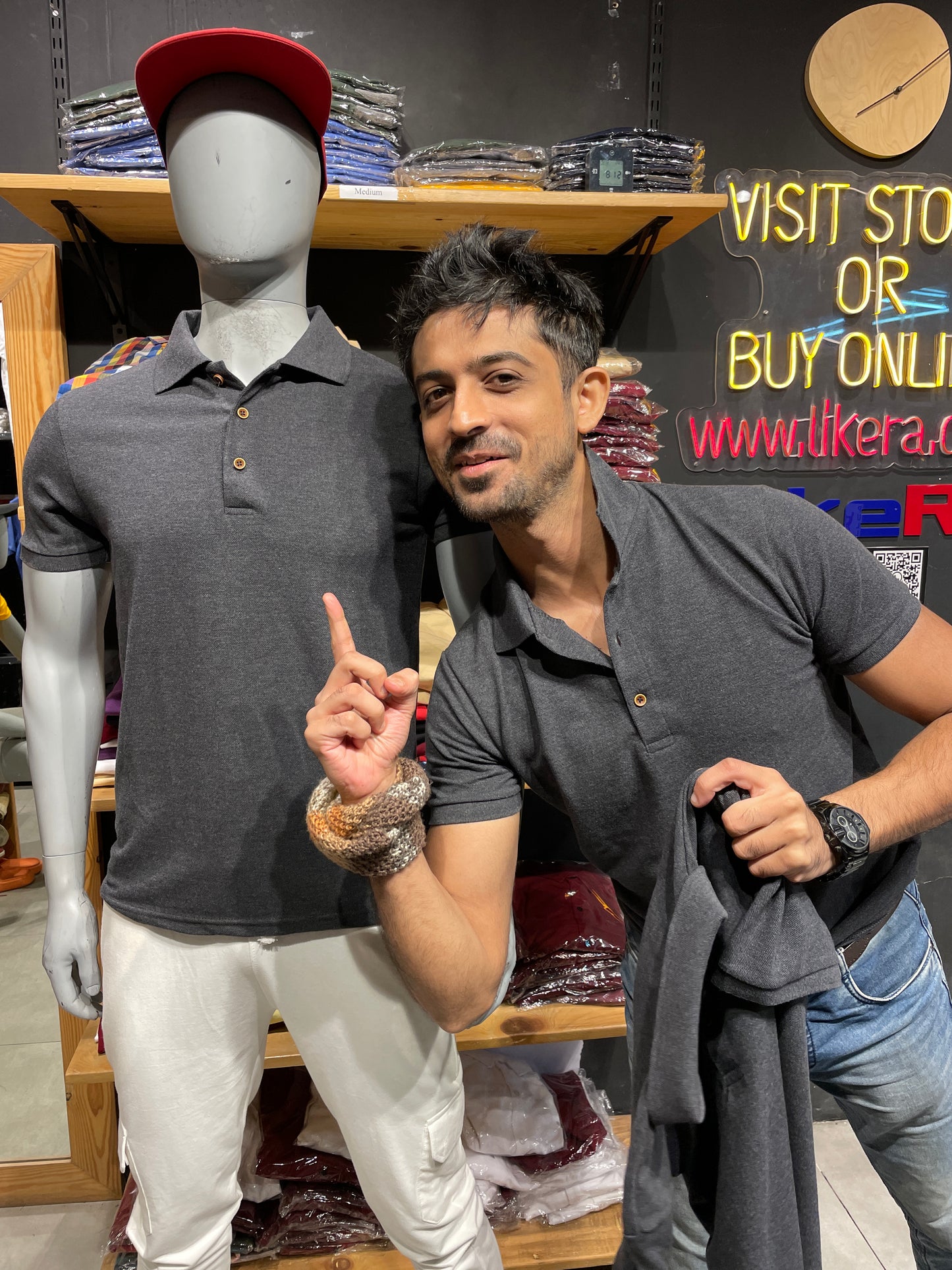 Charcoal Polo Tshirt