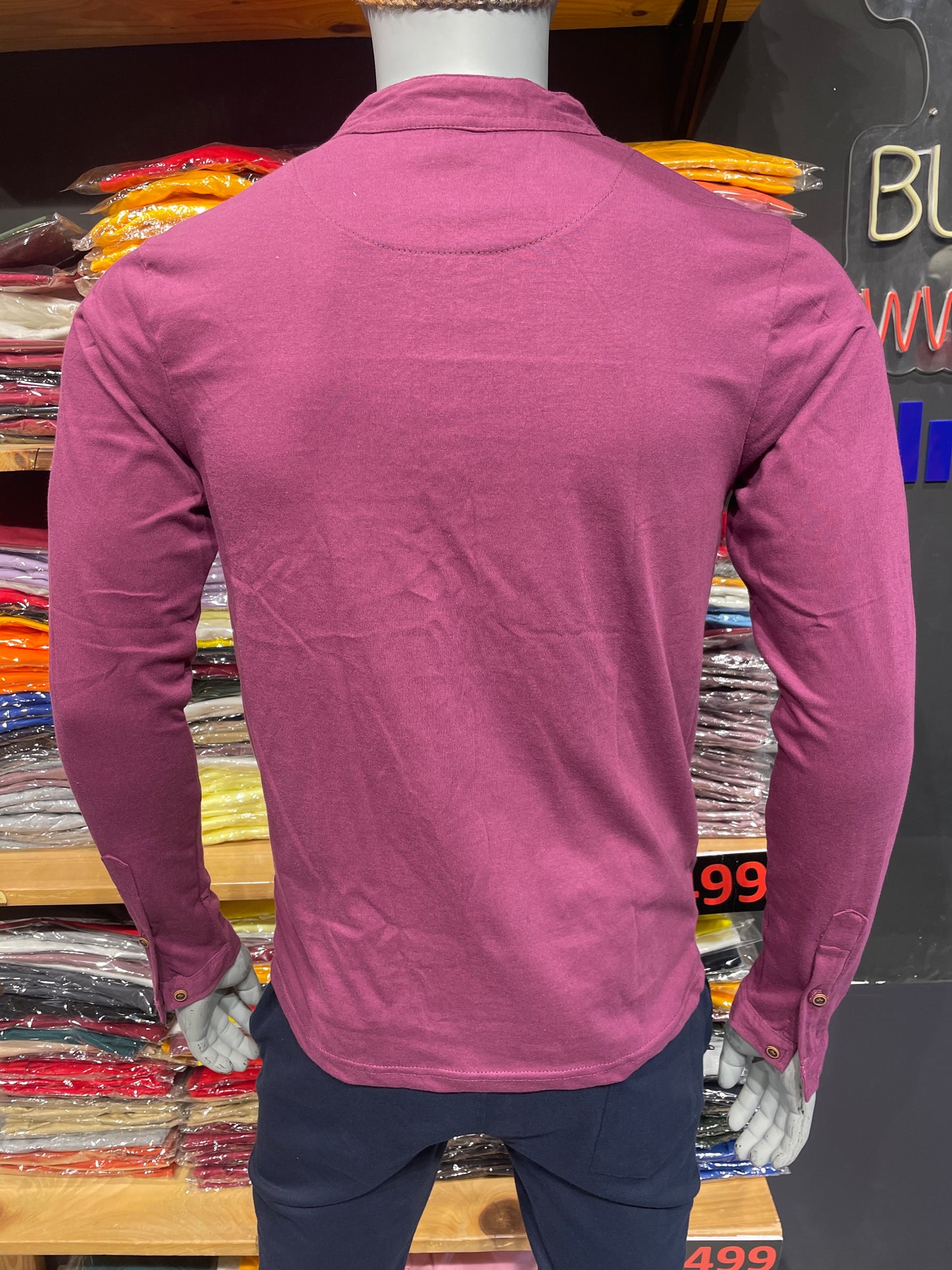 Purple Potion Chinese Collar Tee