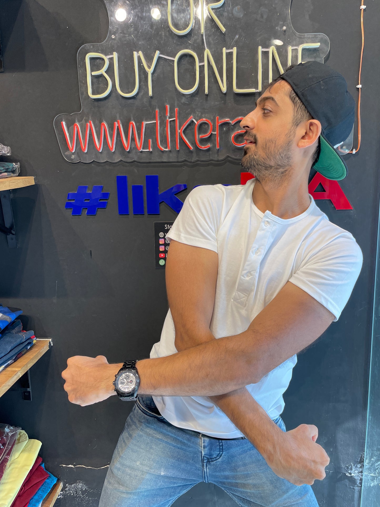 White Henley T-shirt