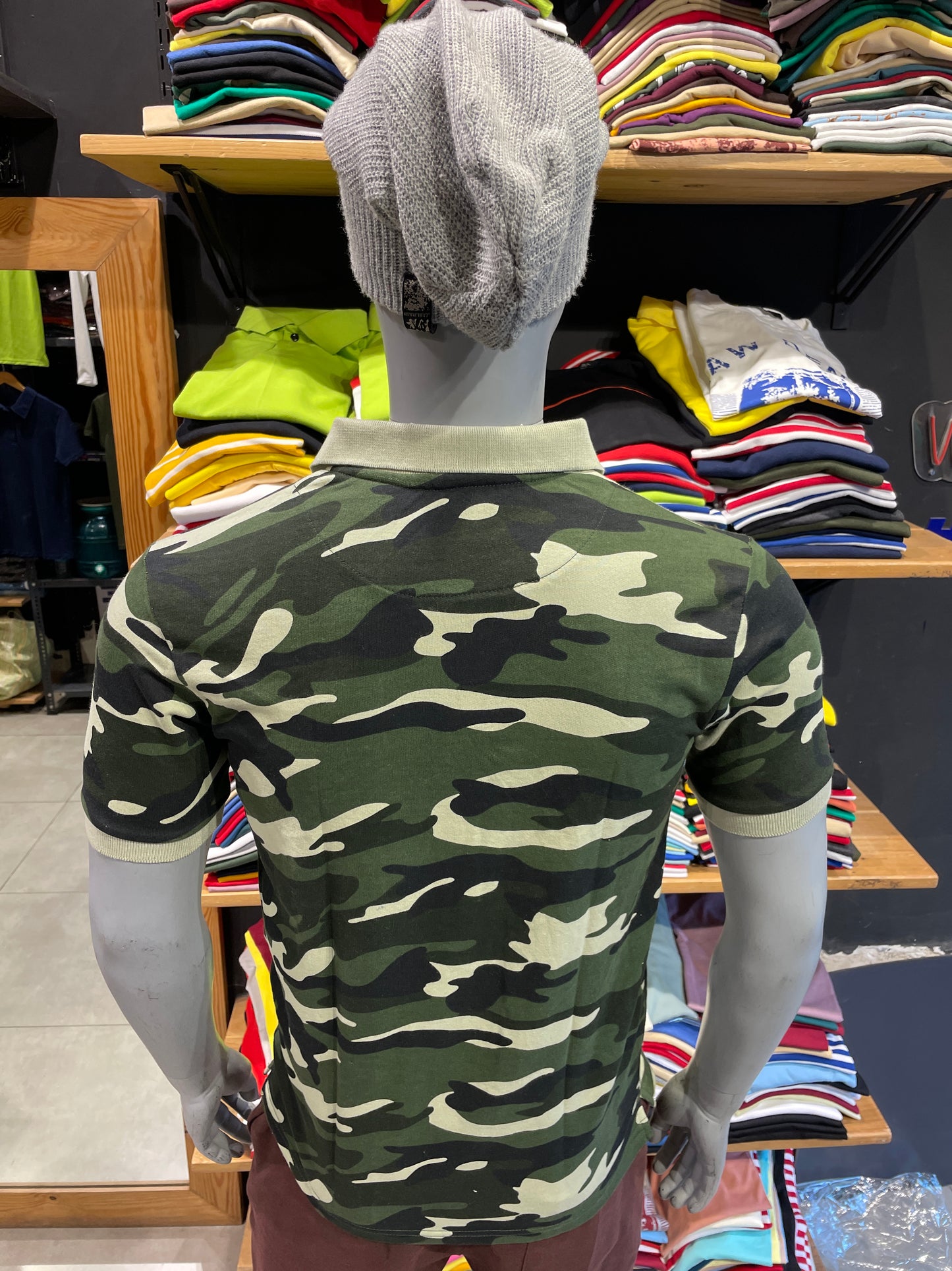 Army Print Polo Tshirt
