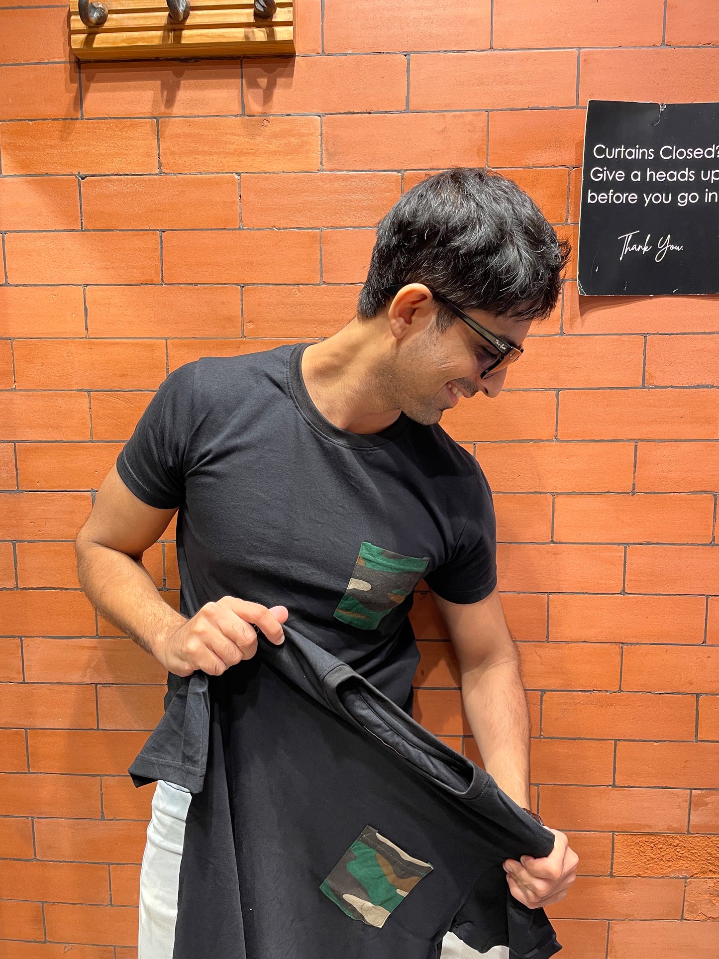 Black Army Pocket Tee