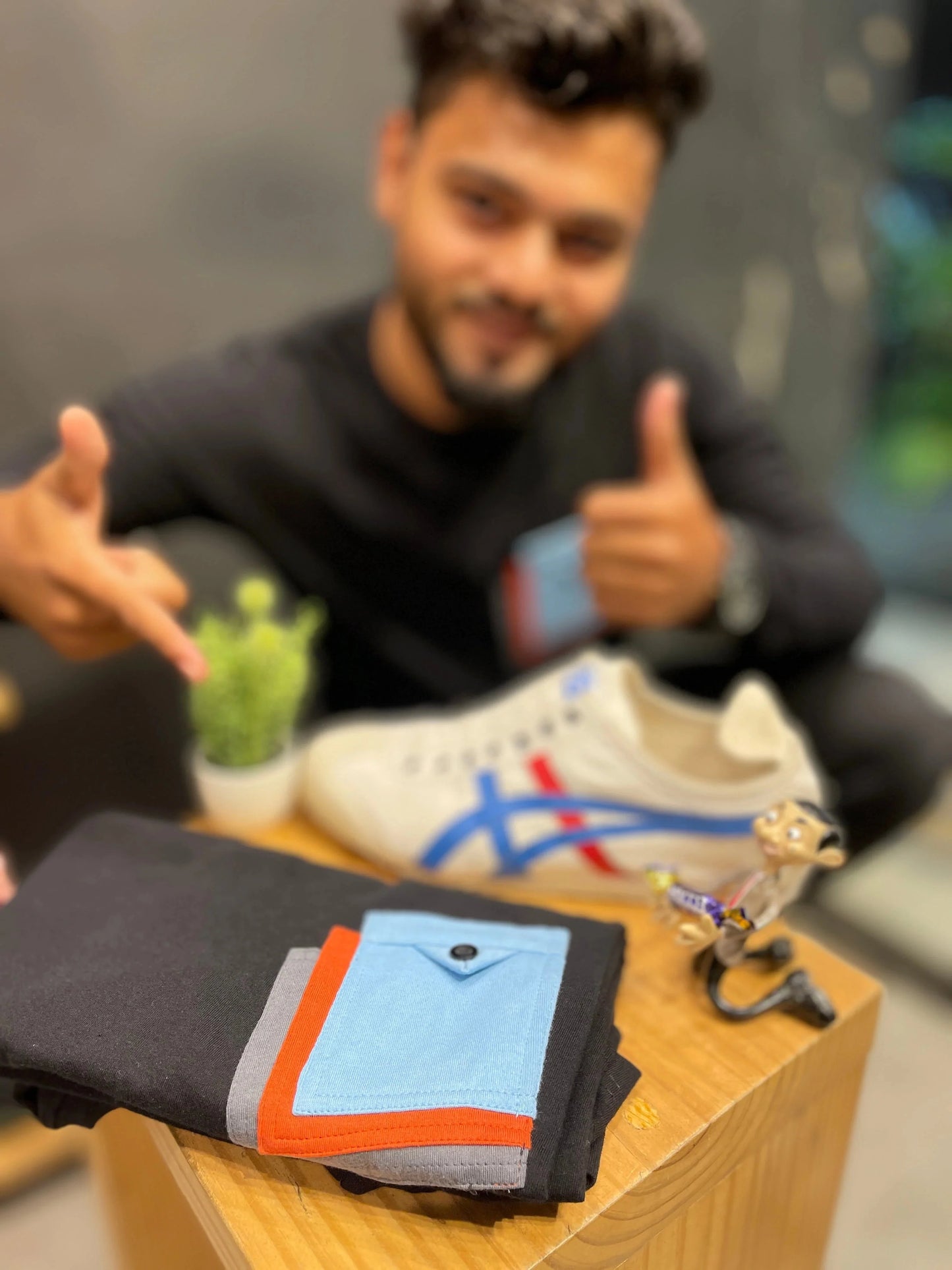 Black Combination Pocket Tee