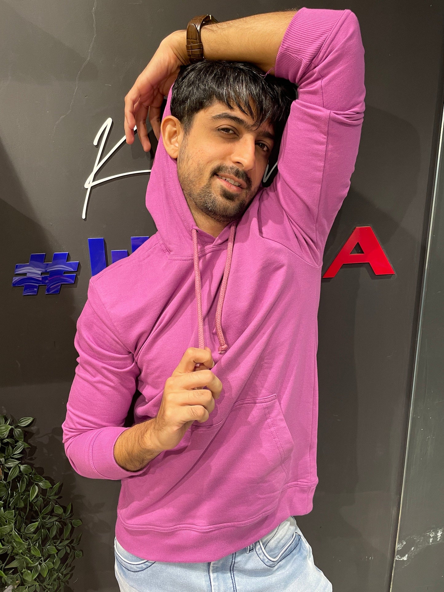 Light Purple Hoodie with Kangaroo Pockets