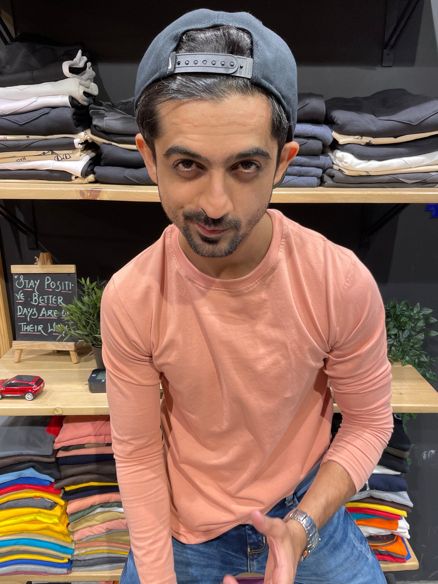 Peach Lycra Basic Tee