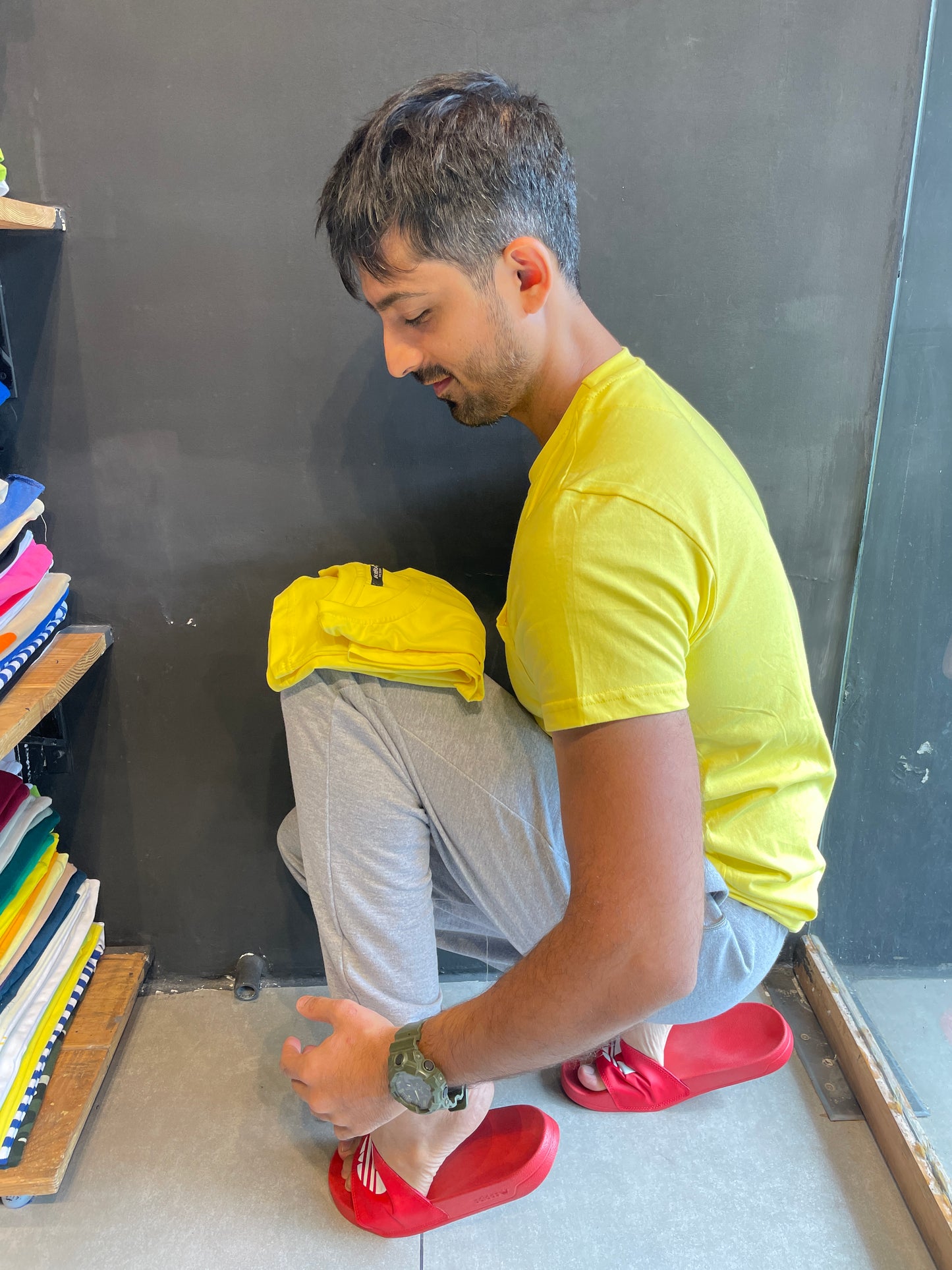 Yellow Basic Pocket Tshirt