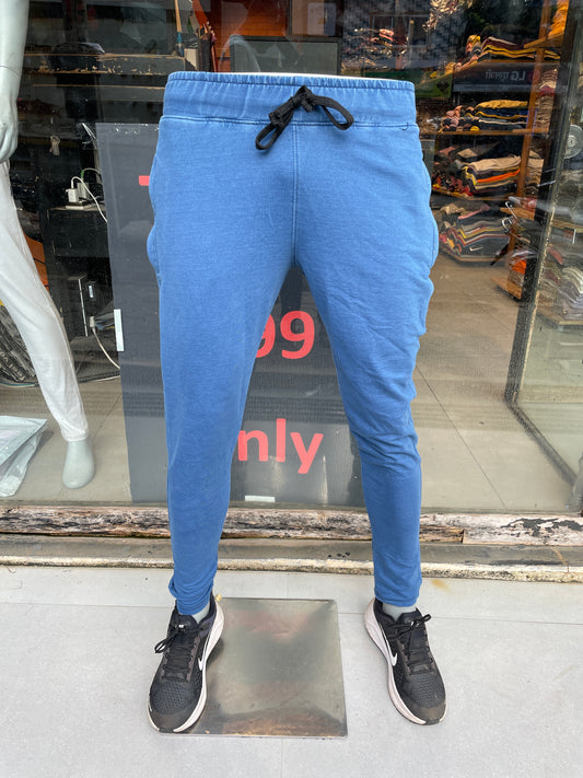 Denim Blue Stretch Track Pant
