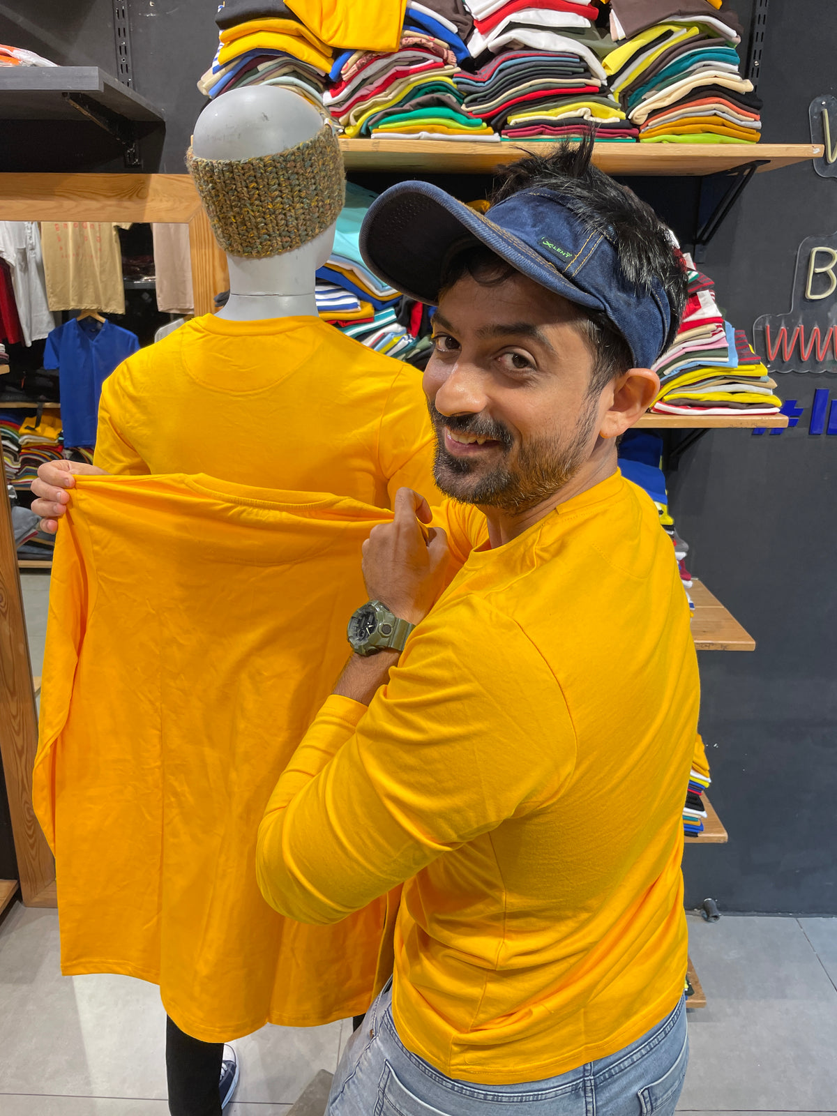 Gold Basic Full Sleeves Tshirt