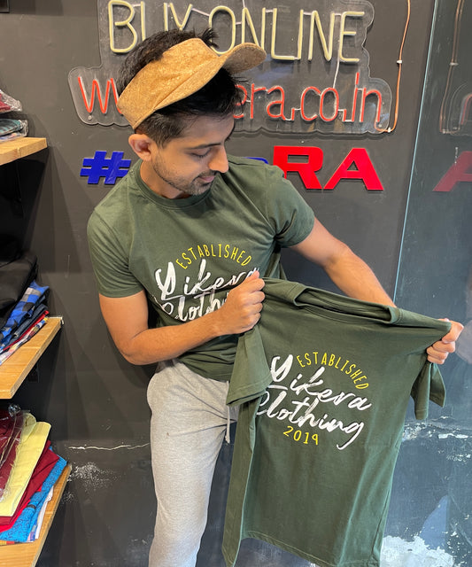 Olive  Printed Tee