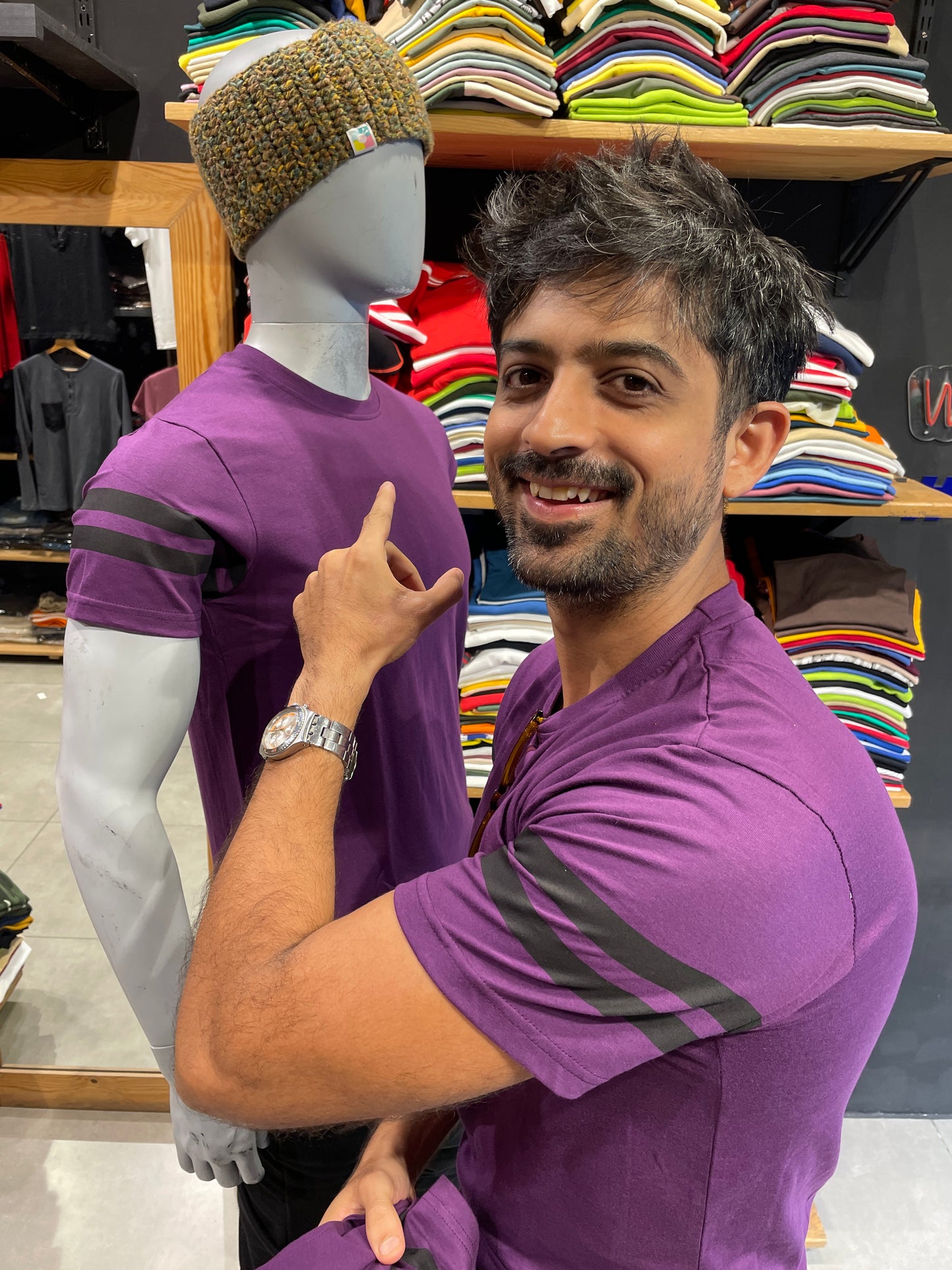 Purple Printed Tee