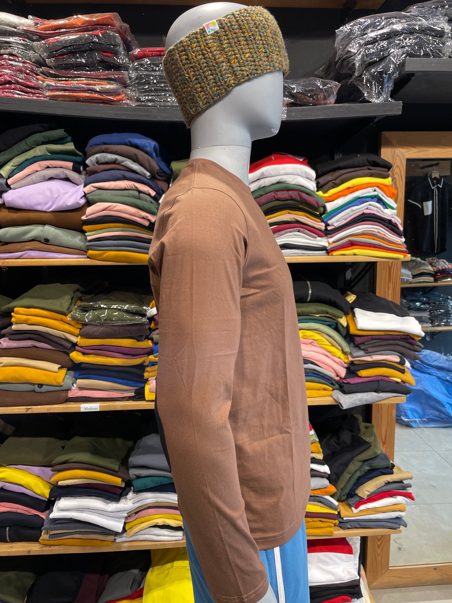 Light Brown Elbow Patch Tshirt