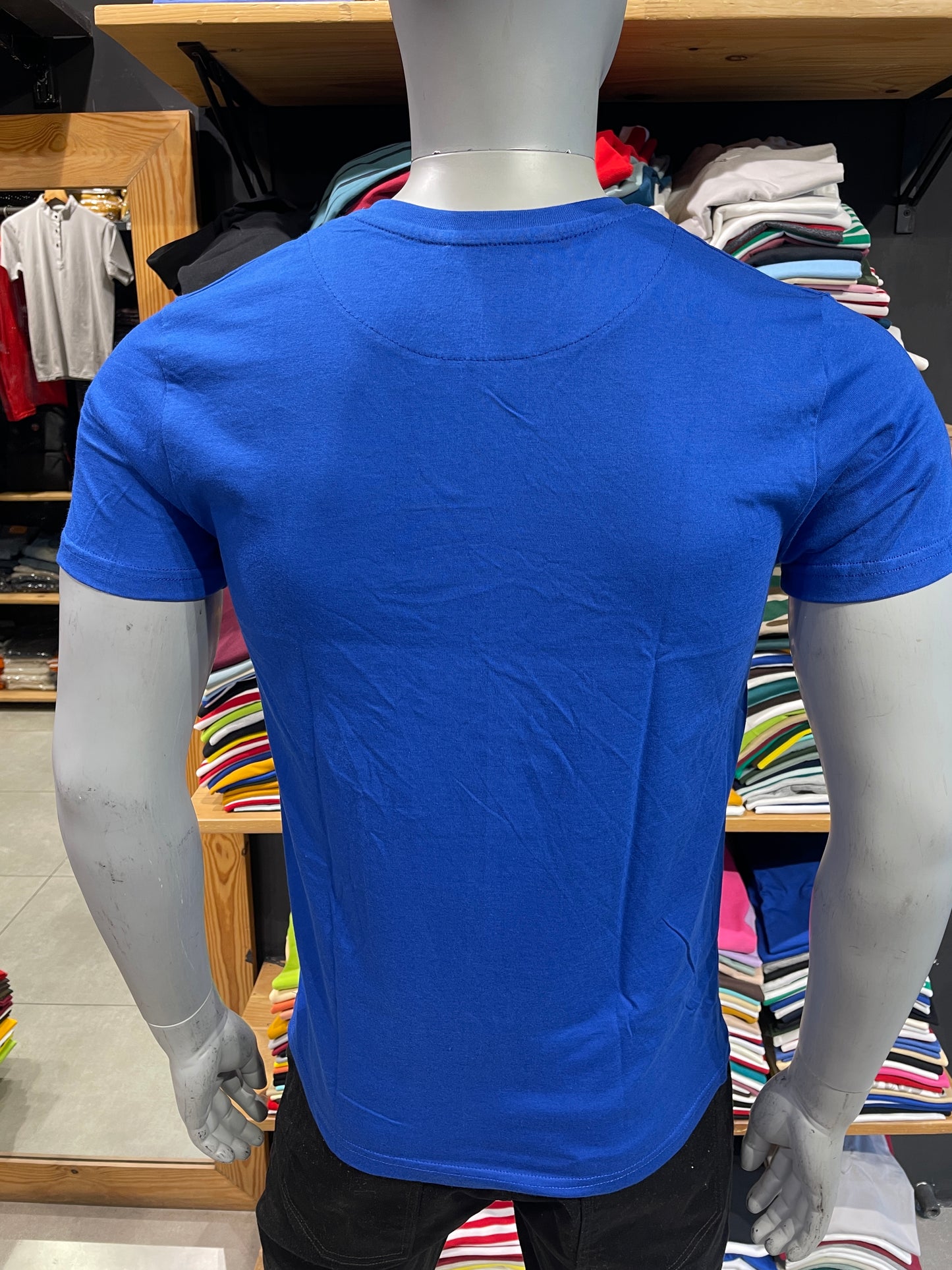 Royal Blue V Neck Basic Tshirt