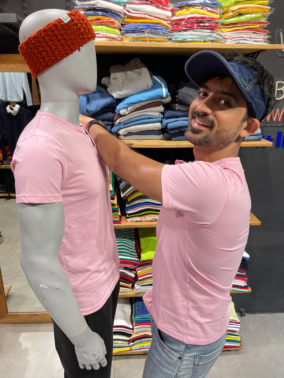 Pink Henley Tshirt