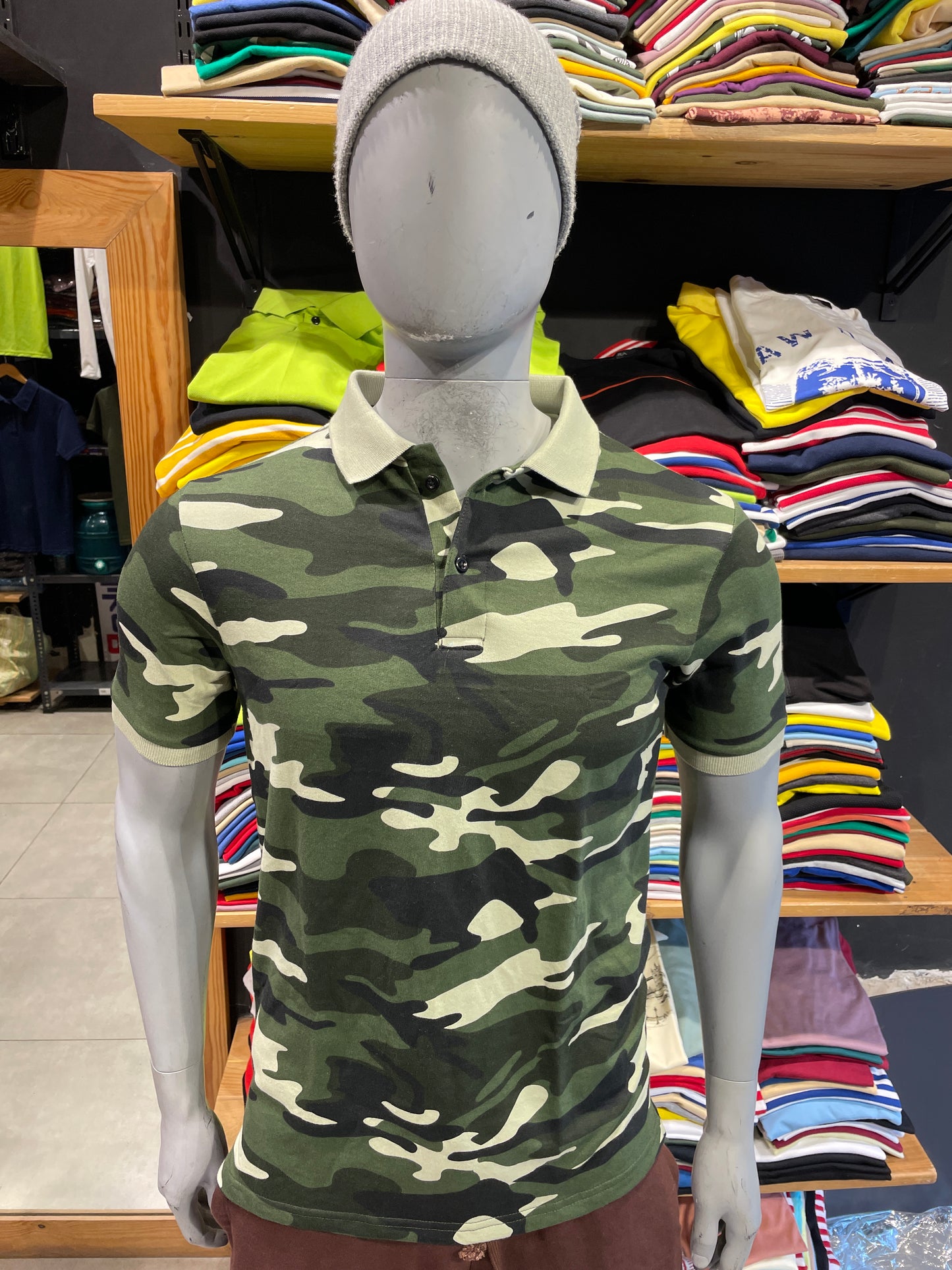 Army Print Polo Tshirt