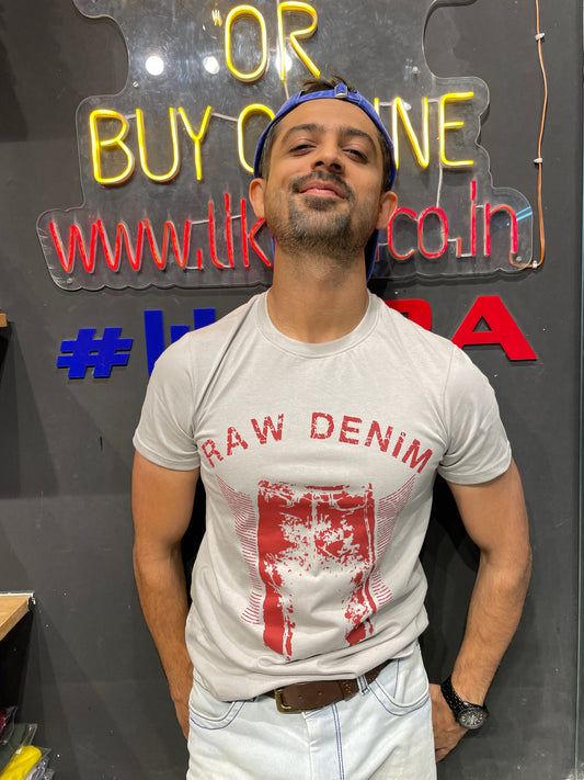 Light Grey Printed Tee