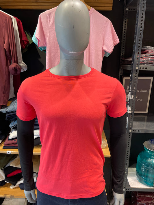 Dark Pink Doctor Sleeves Tshirt