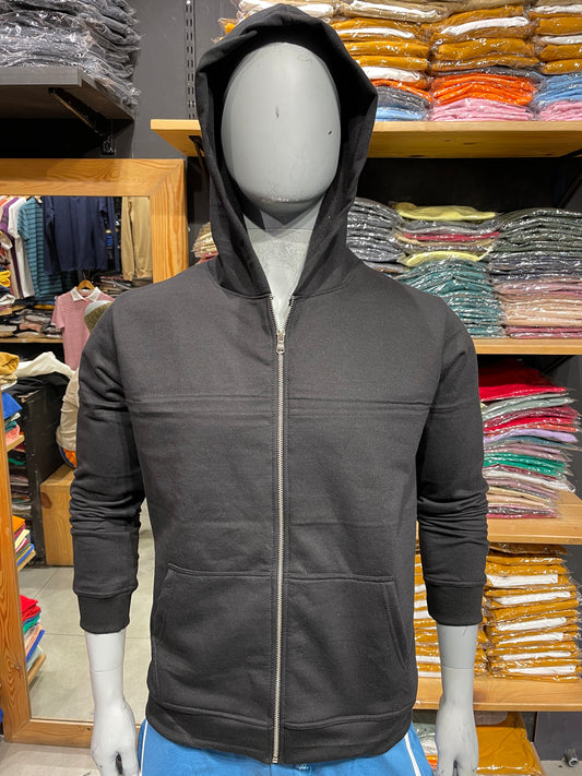Black Fleece Hooded Jacket