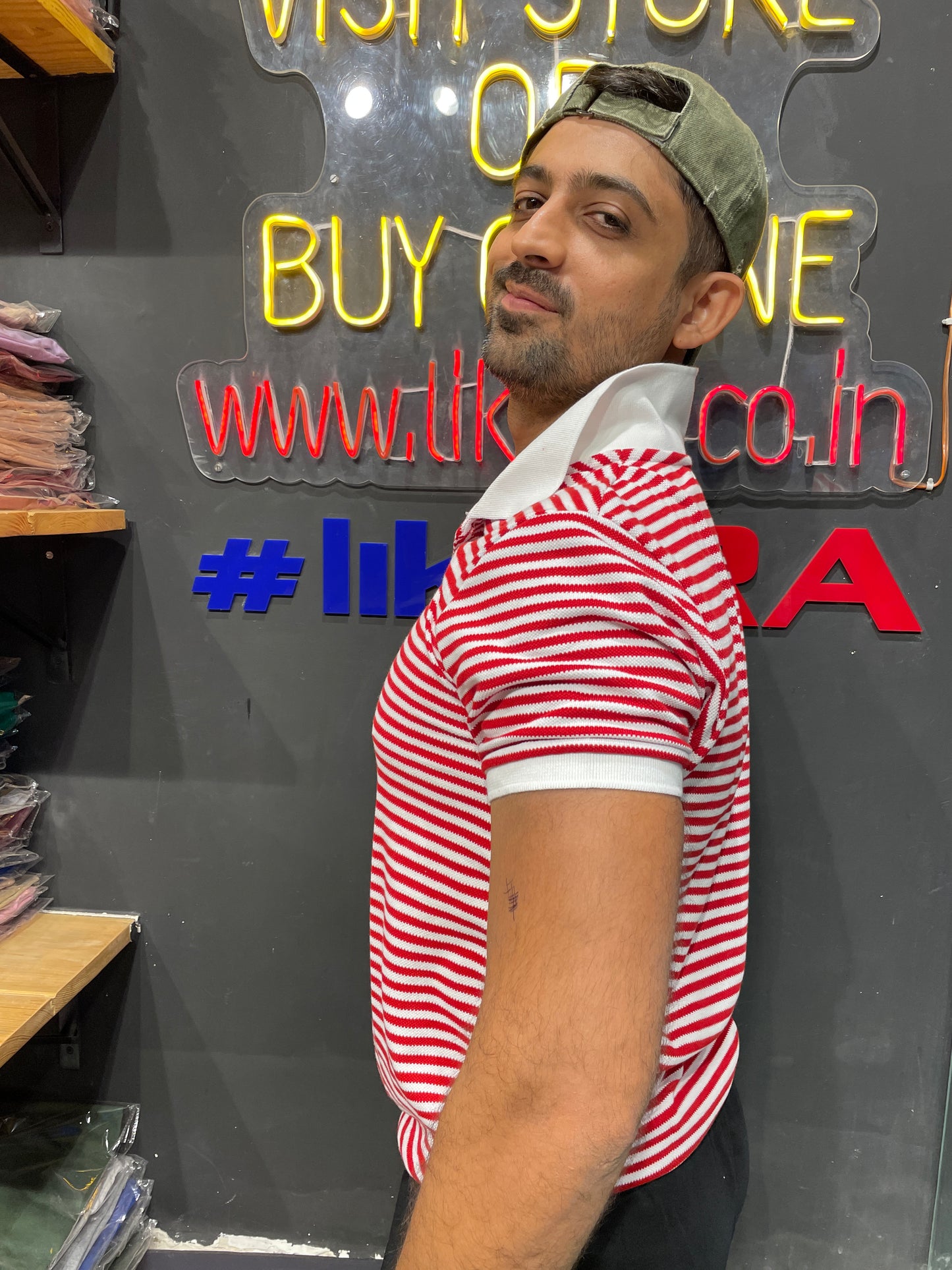 Red / White Stripes Polo