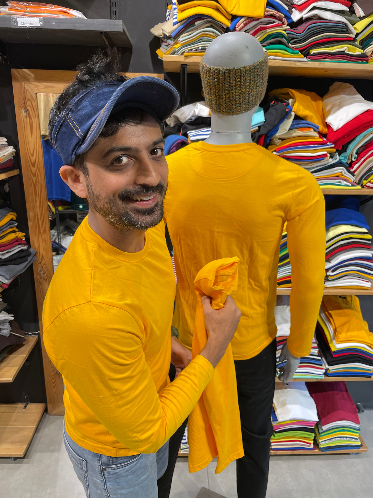 Gold Basic Full Sleeves Tshirt