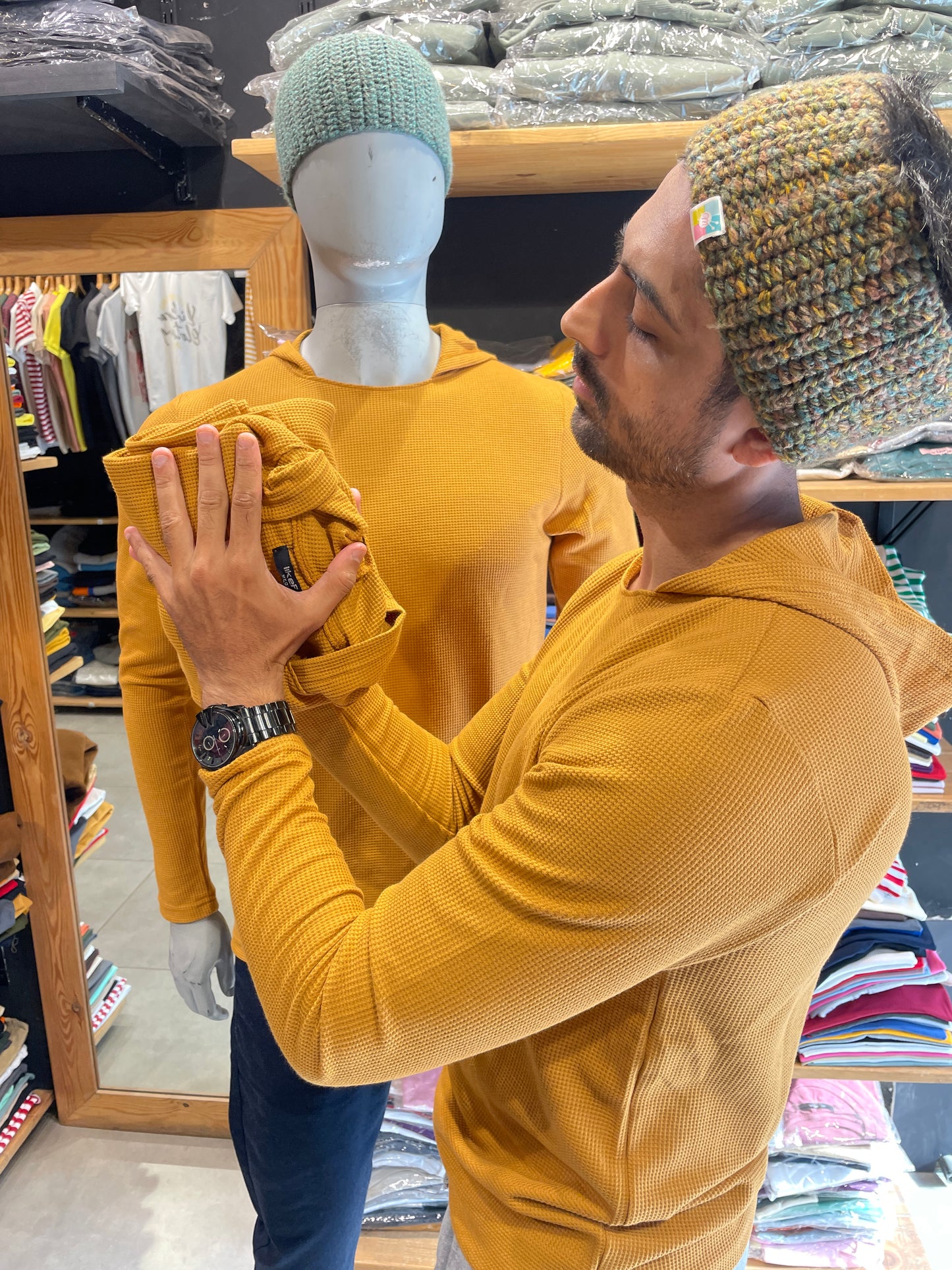 Cinnamon Waffle Hooded Tee
