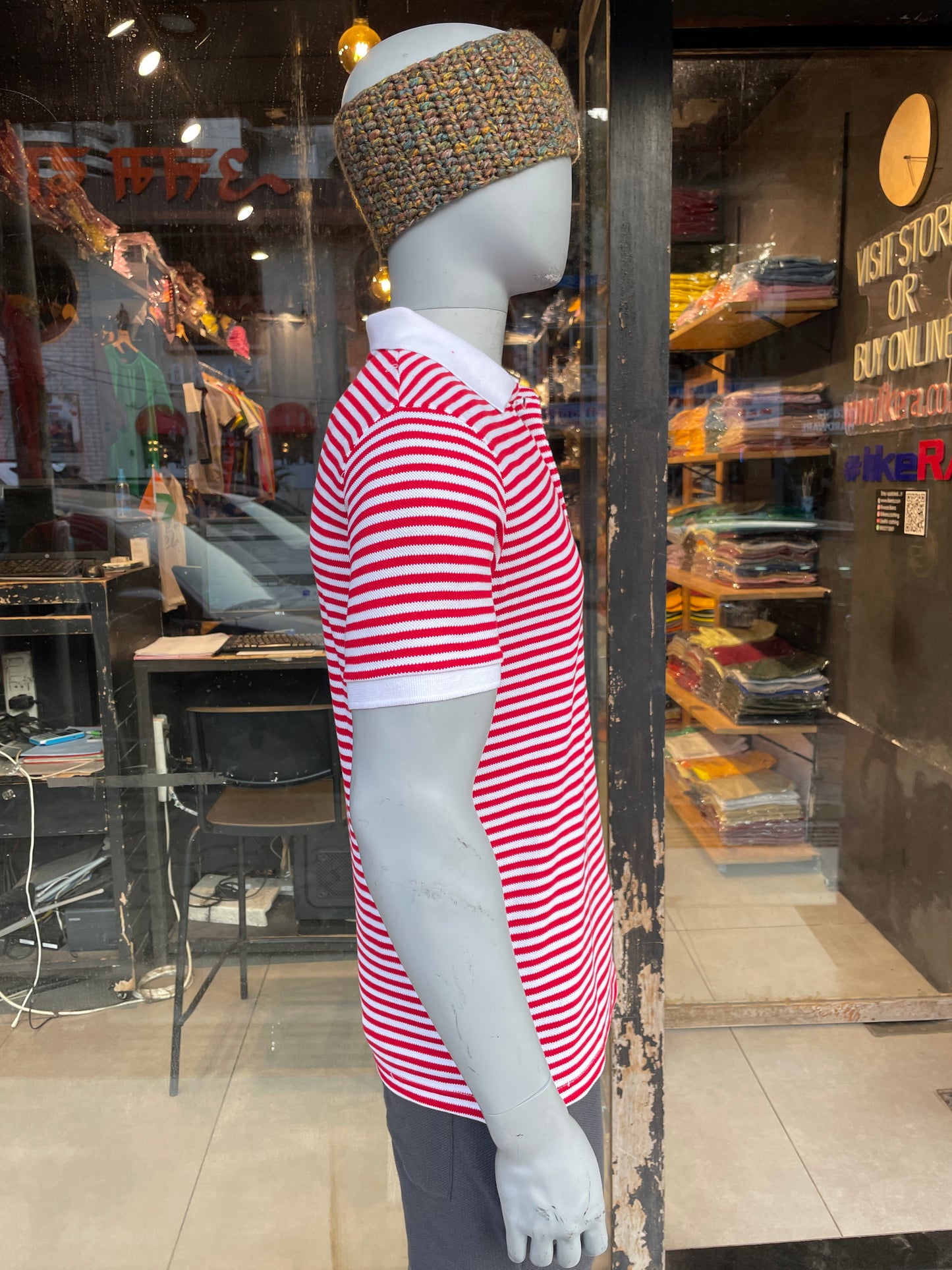 Red / White Stripes Polo