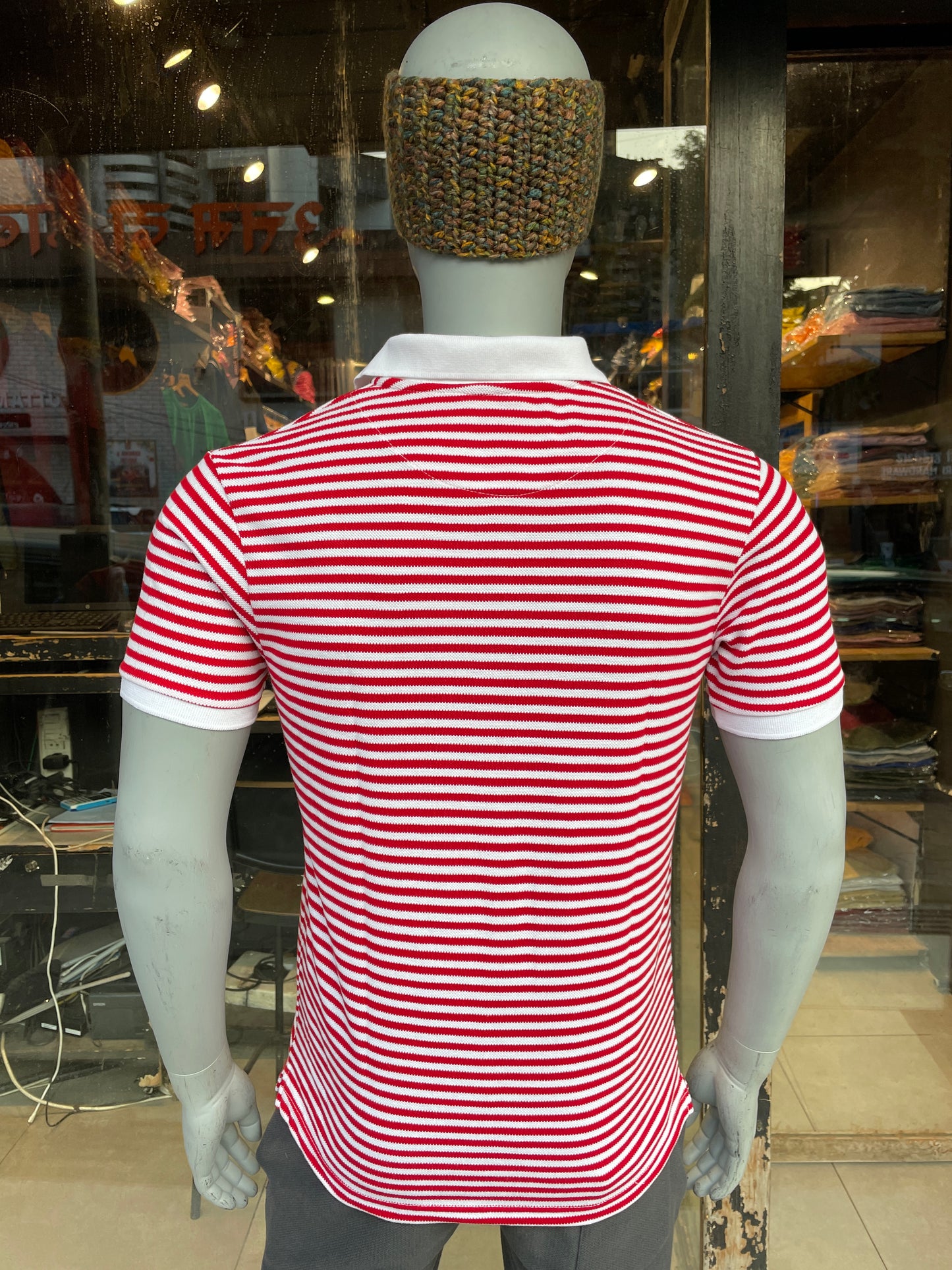Red / White Stripes Polo