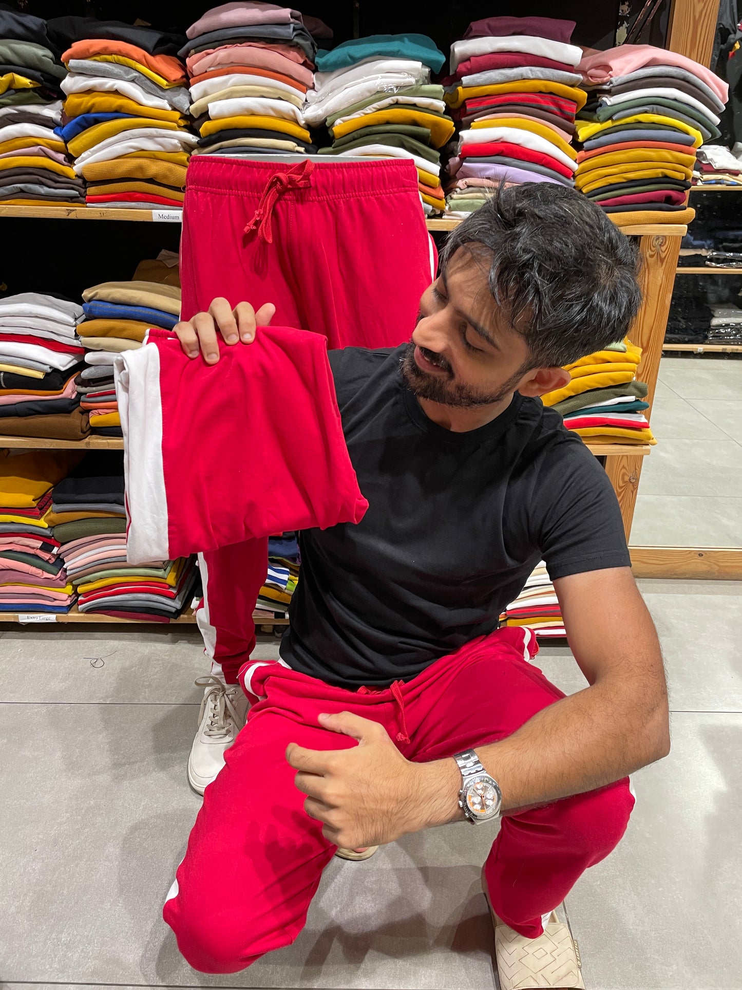 Red Side Stripe Trackpant