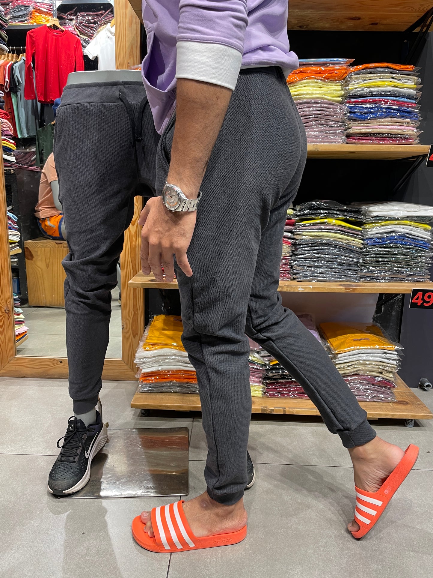 Dark Grey Cross Pocket Joggers