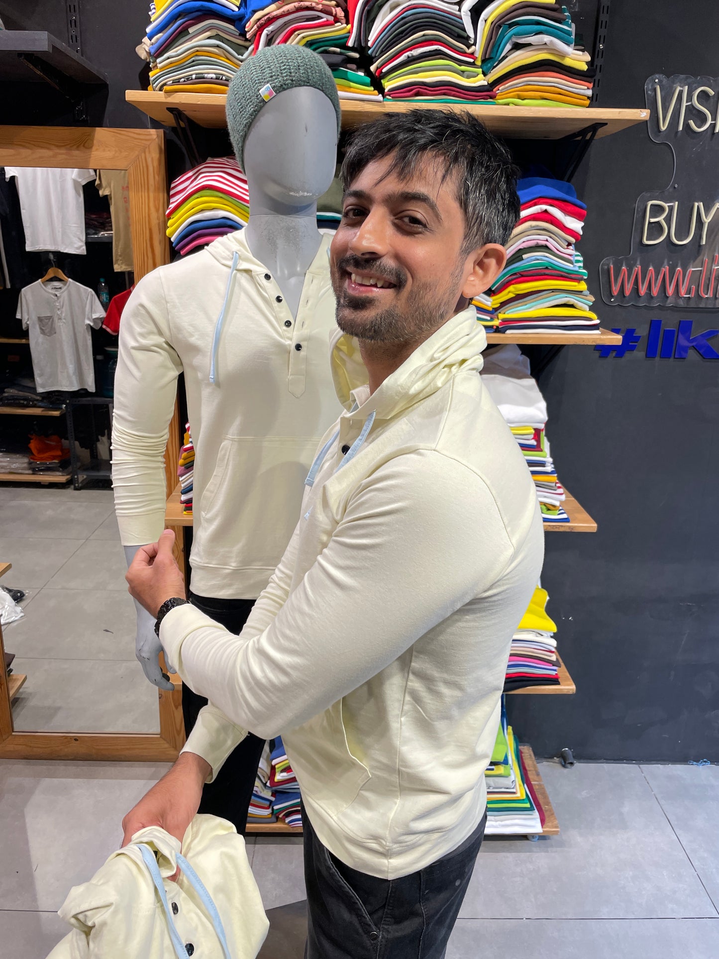 Almond Milk Tshirt in Hoodie Style