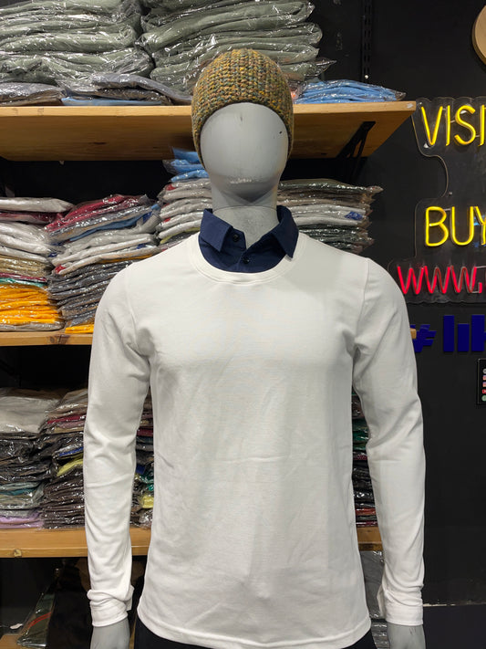 White Pull Over Type Collar Tee