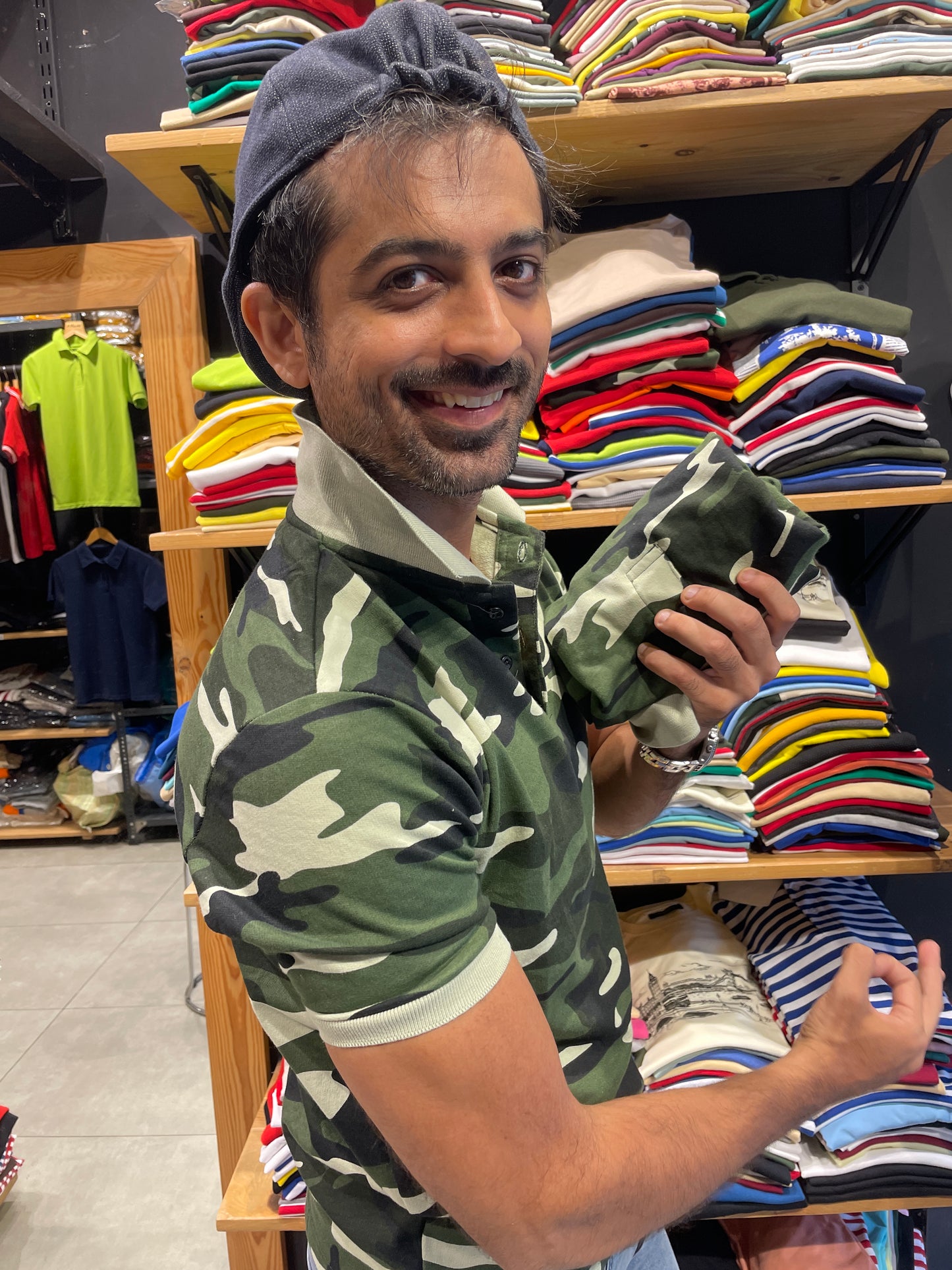 Army Print Polo Tshirt