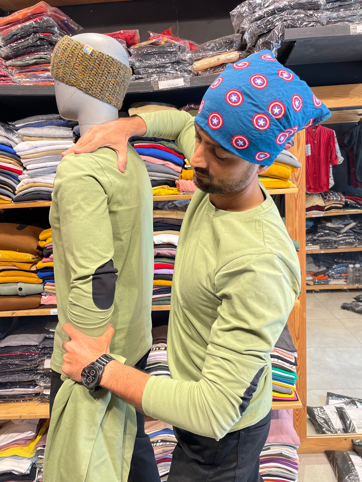 Iguana Elbow Patch Tshirt