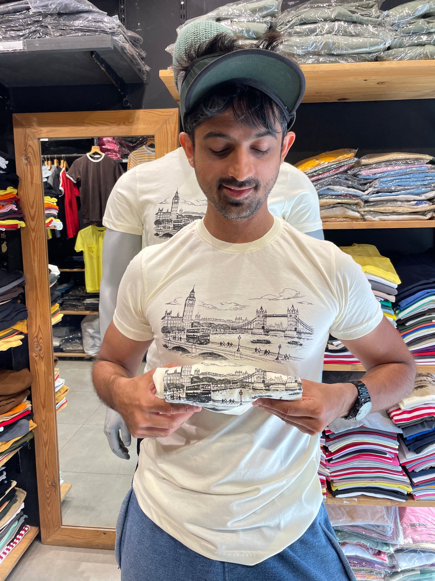 Antique White Printed Tee