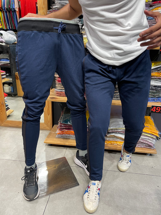 Navy Side Stripe Trackpant