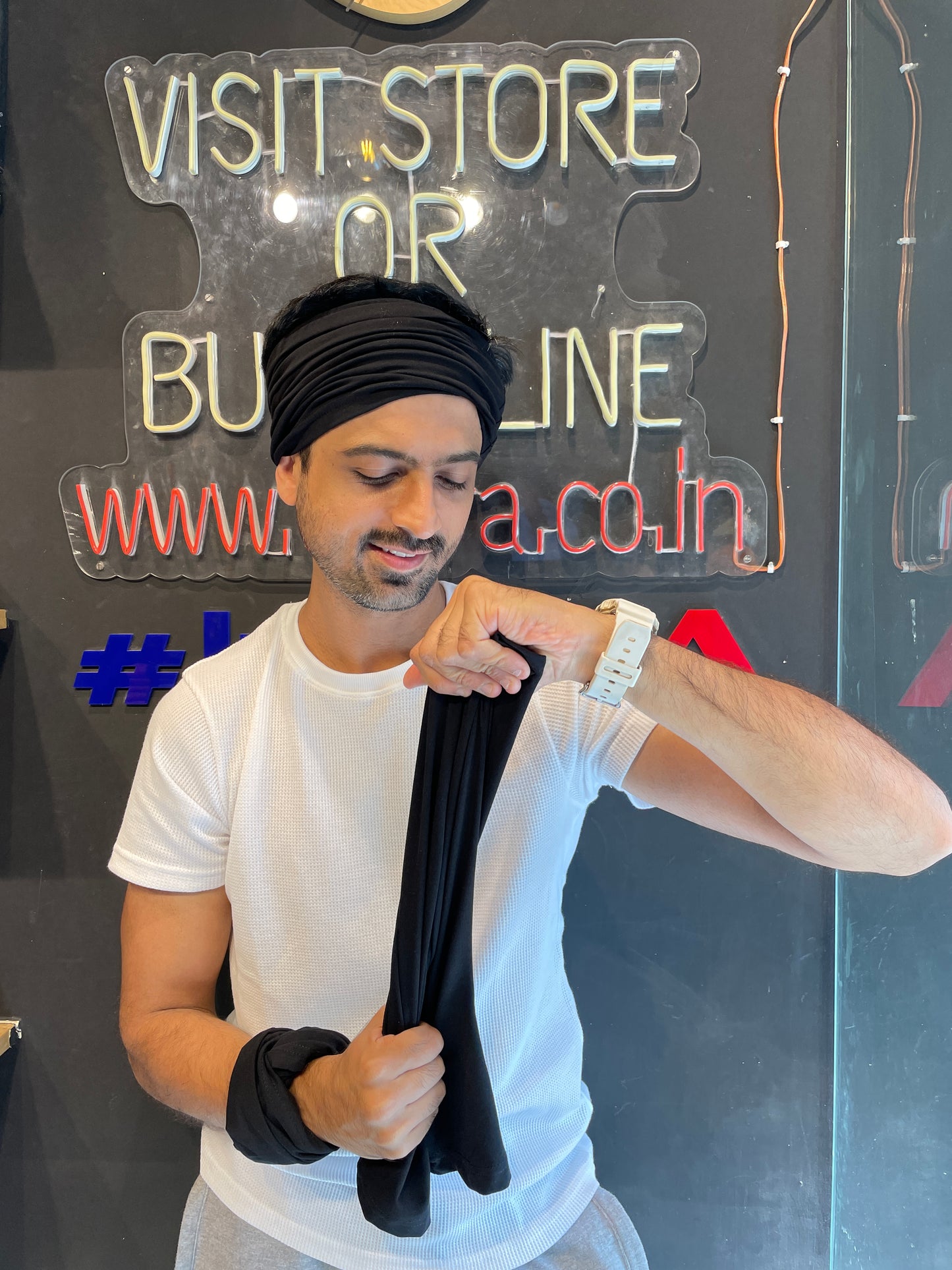Black colour Head Wrap