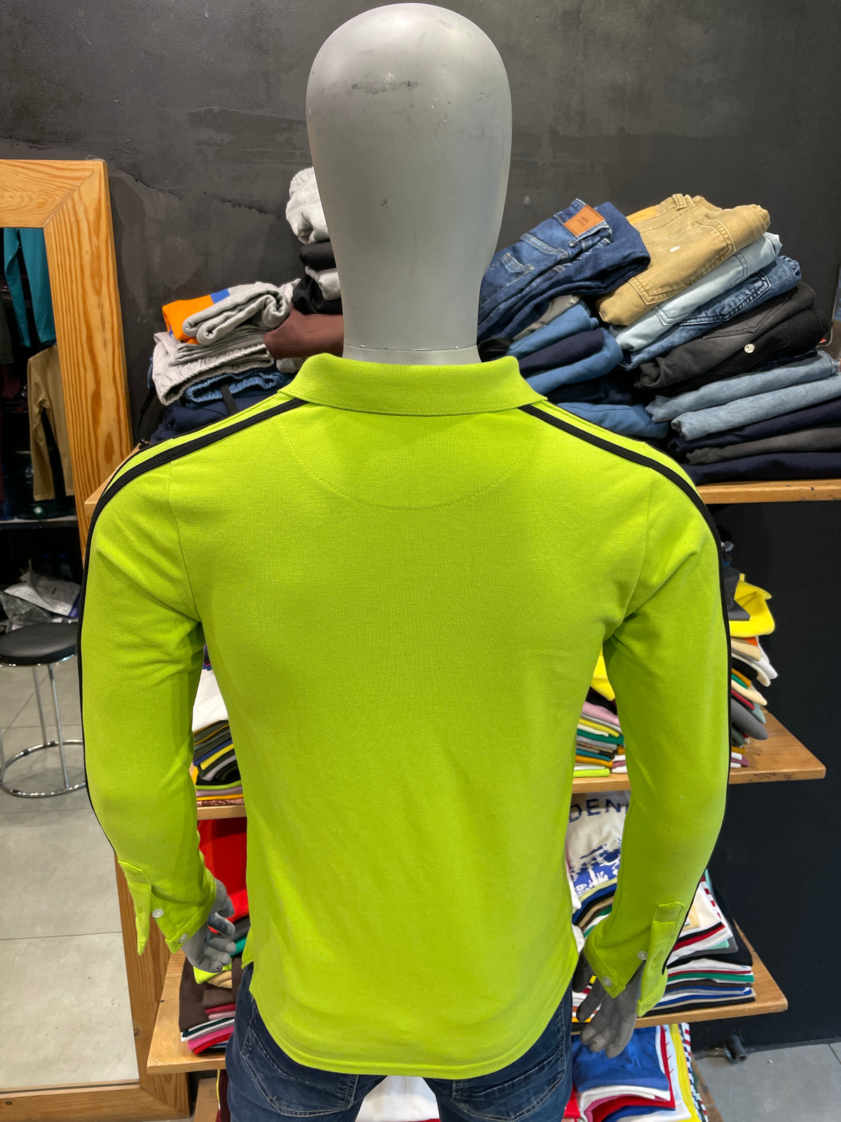 Apple Green Polo Tshirt with Double Piping