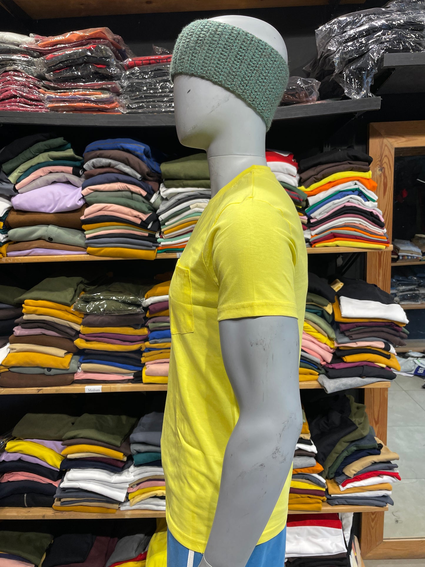 Yellow Basic Pocket Tshirt