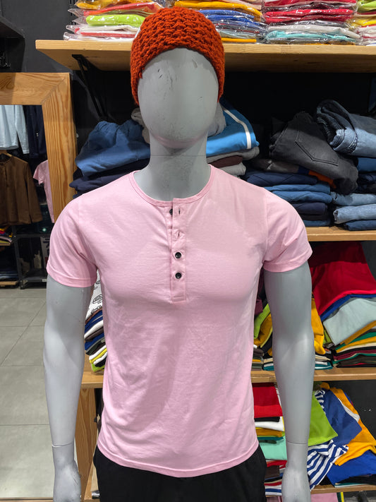 Pink Henley Tshirt