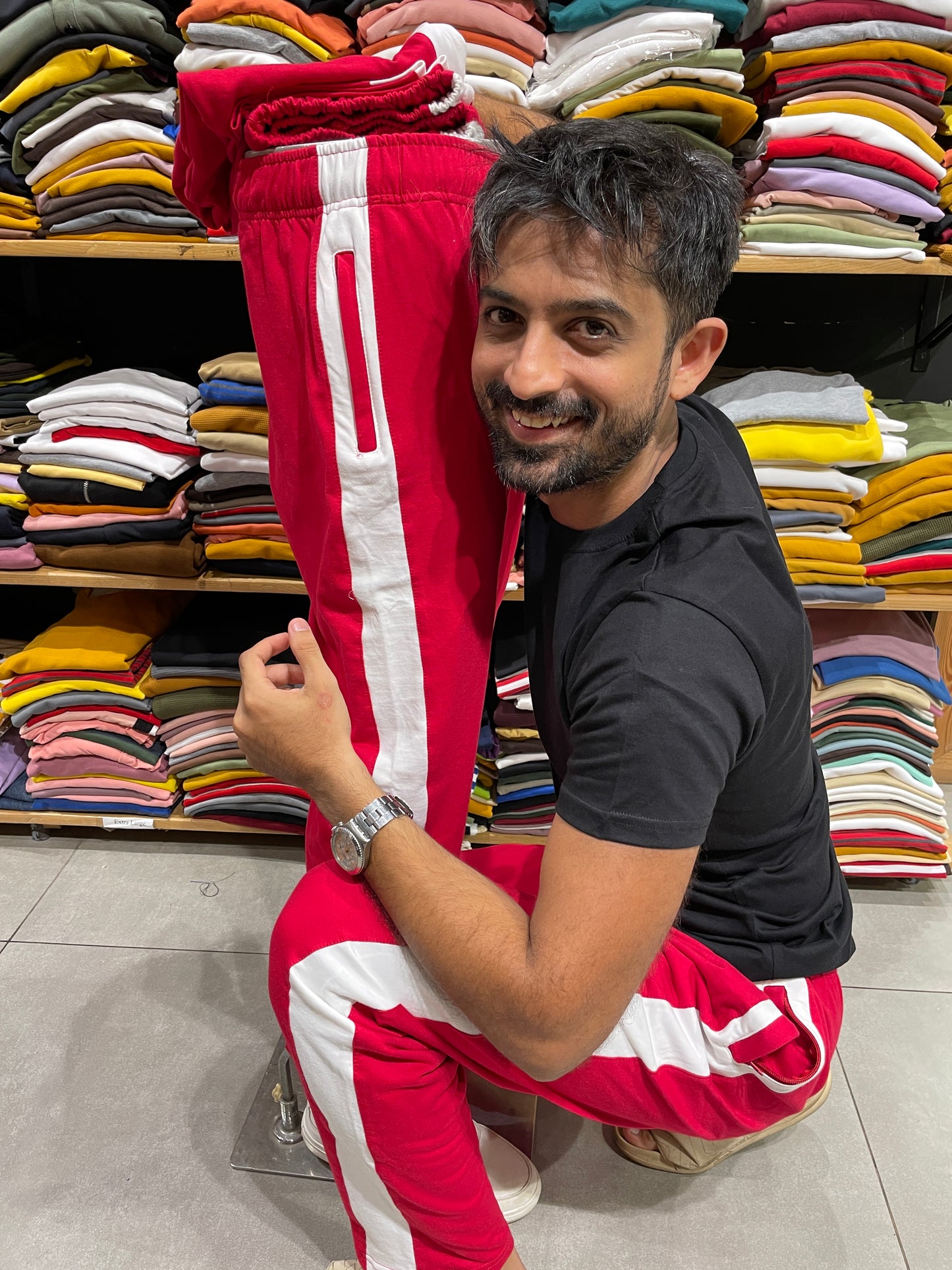 Red Side Stripe Trackpant