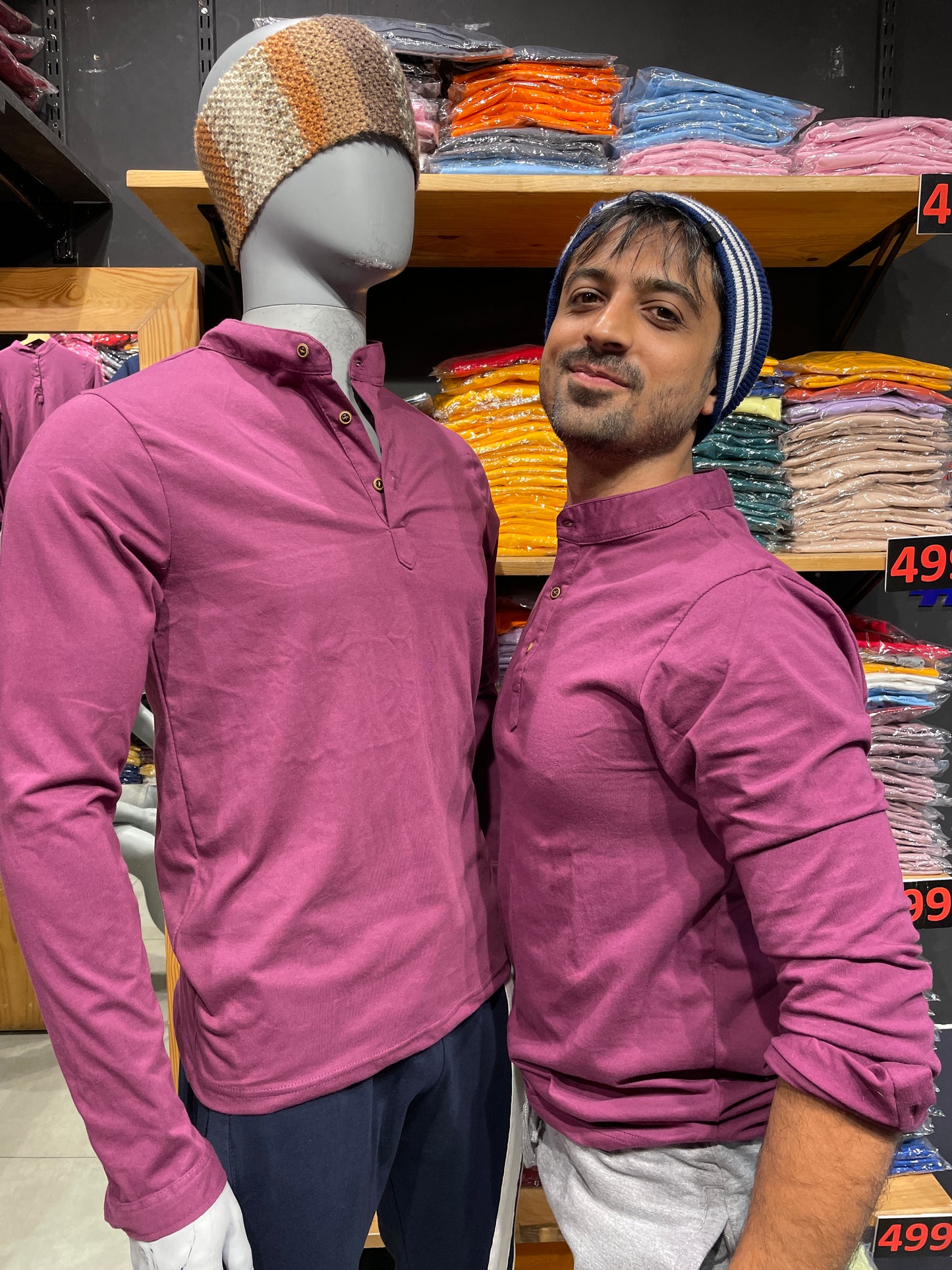 Purple Potion Chinese Collar Tee