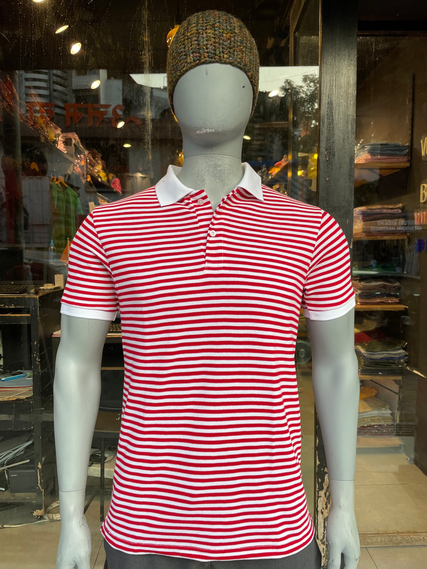 Red / White Stripes Polo