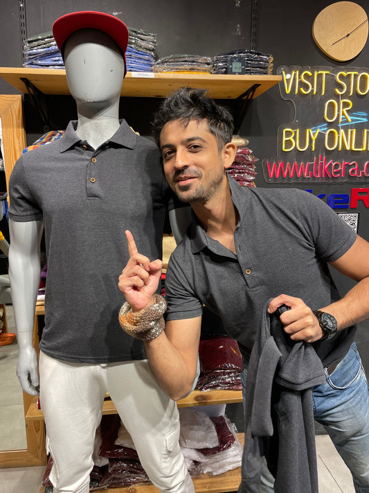Charcoal Polo Tshirt