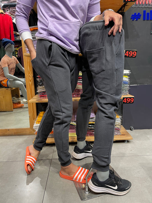 Dark Grey Cross Pocket Joggers