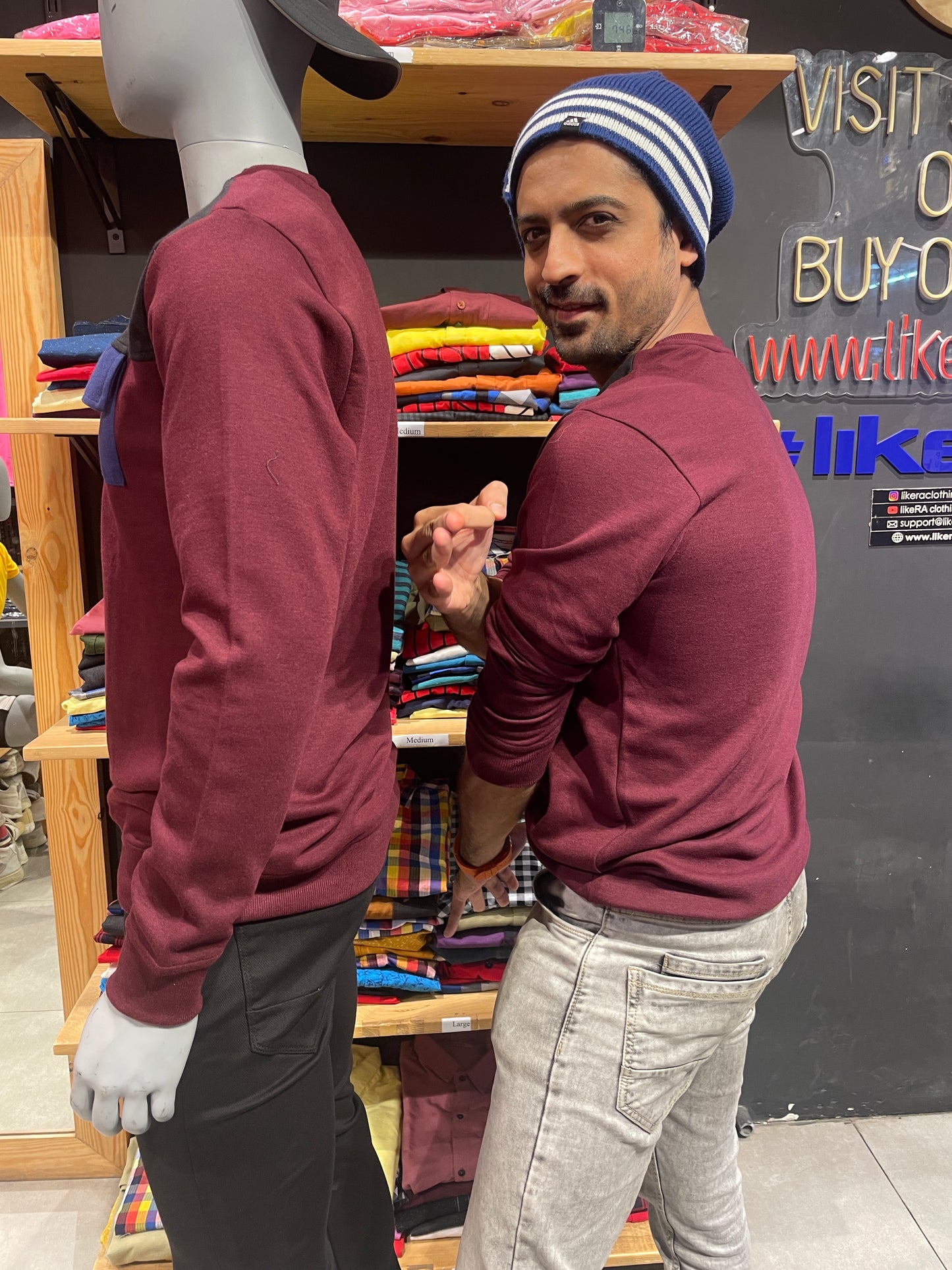 Maroon Combination Sweatshirt