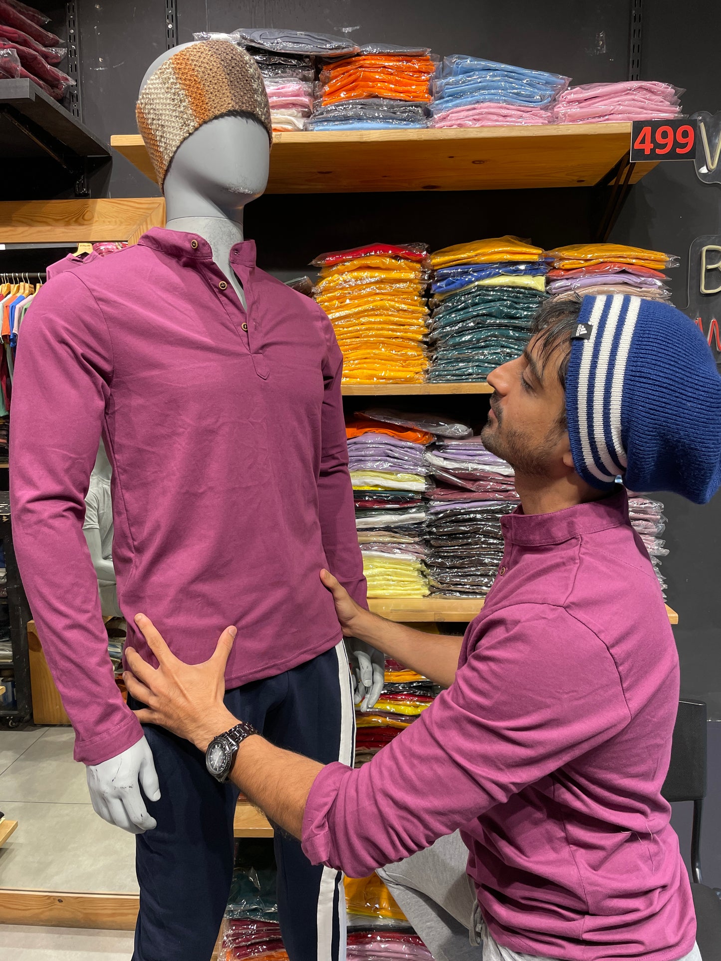 Purple Potion Chinese Collar Tee